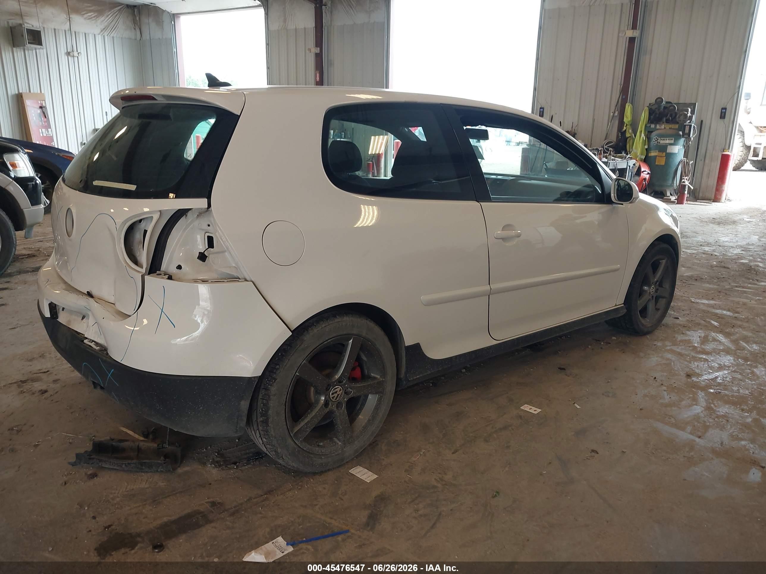 2009 Volkswagen Gti 2-door White vin: WVWEV71K29W031566