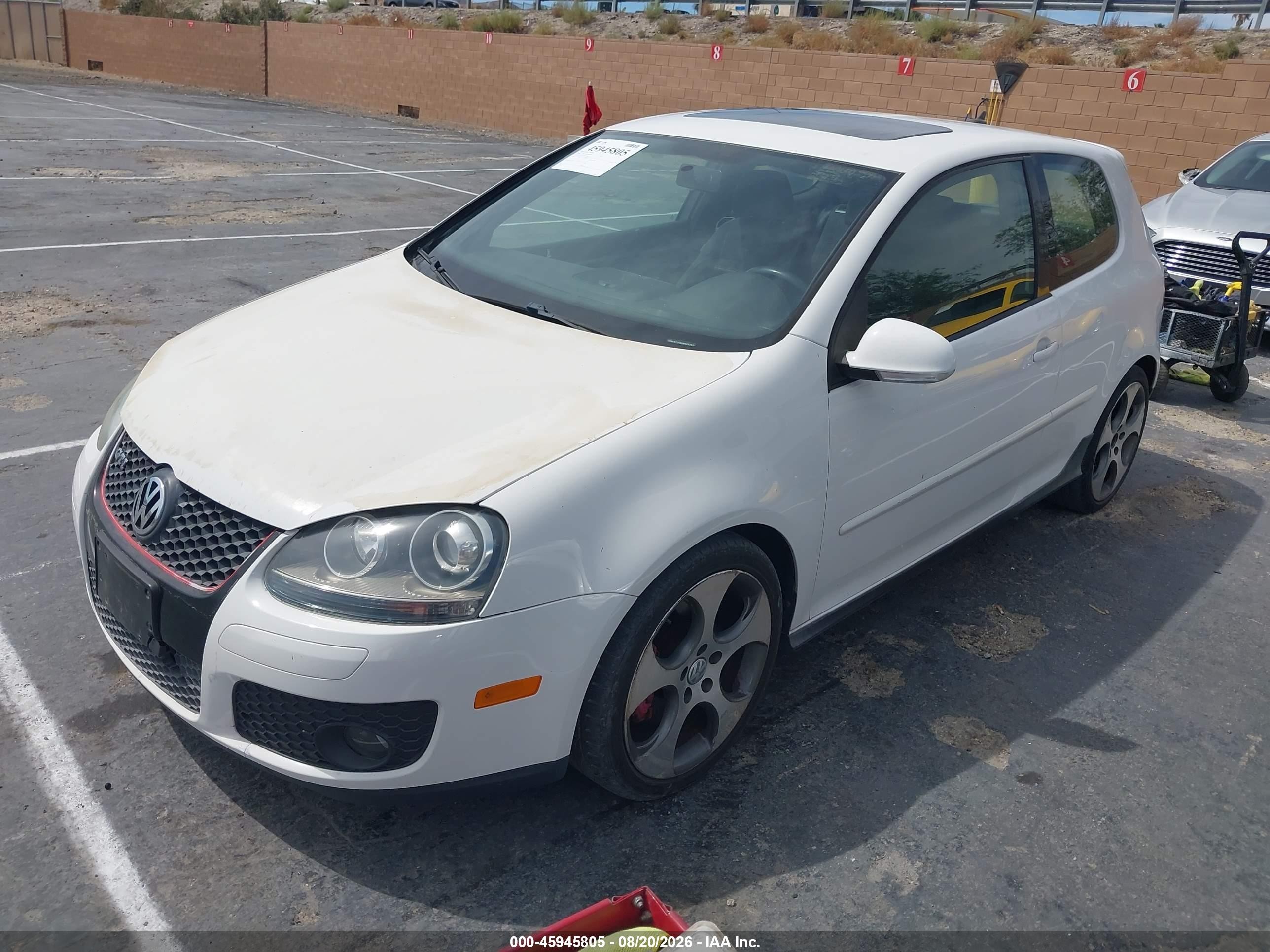 2008 Volkswagen Gti 2-door White vin: WVWEV71K38W025287
