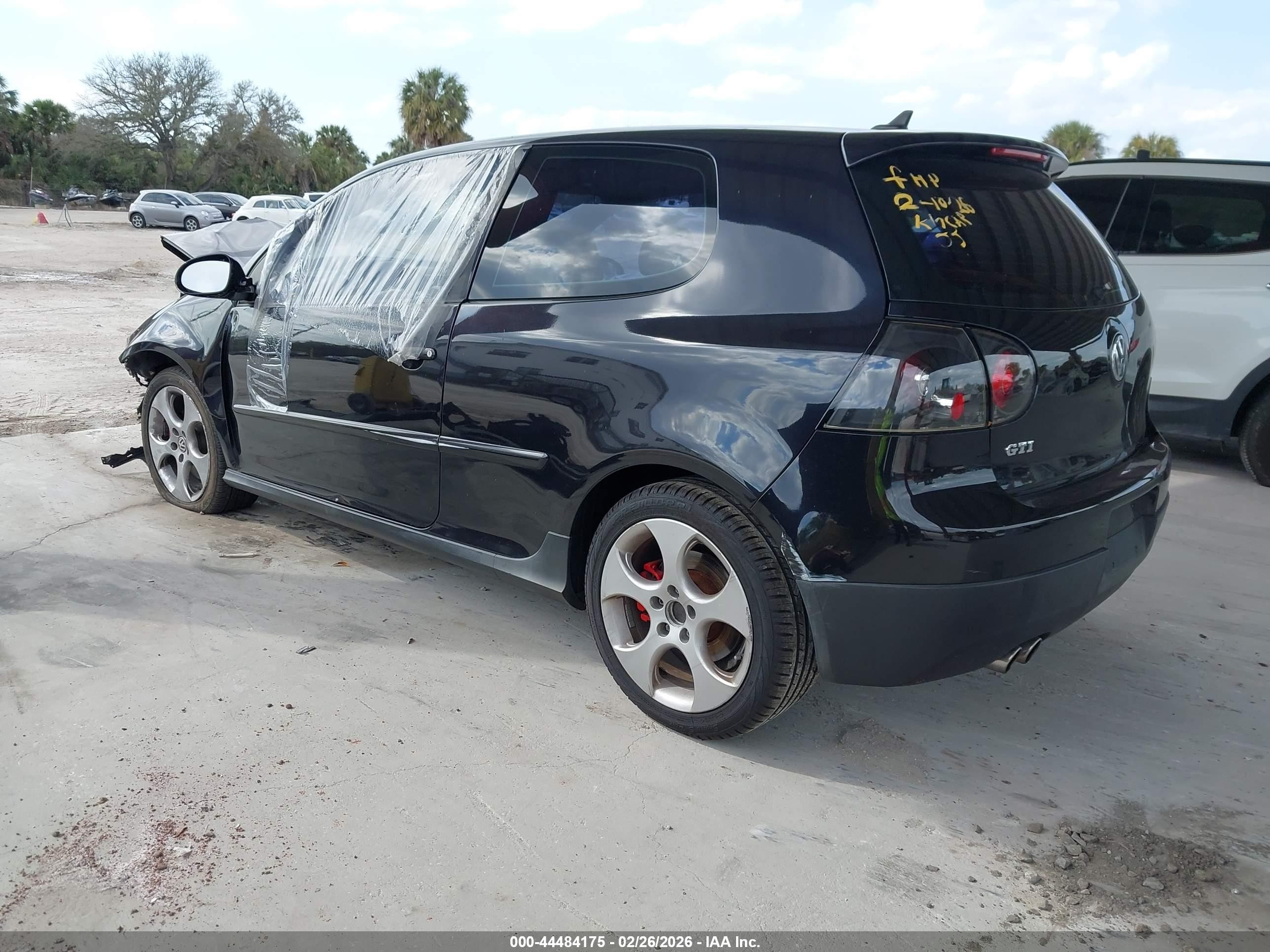 2008 Volkswagen Gti 2-door Black vin: WVWEV71K38W290565