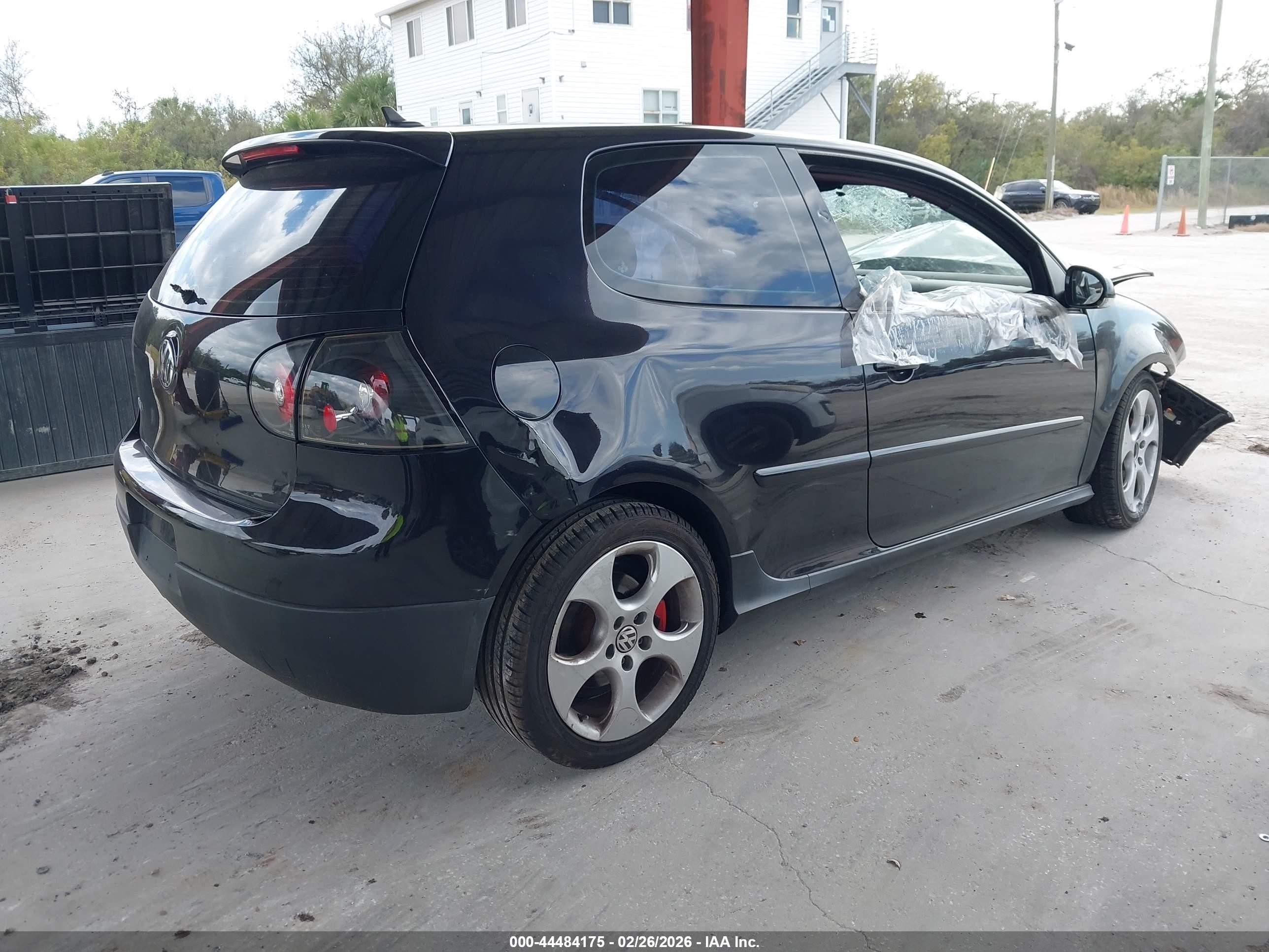 2008 Volkswagen Gti 2-door Black vin: WVWEV71K38W290565
