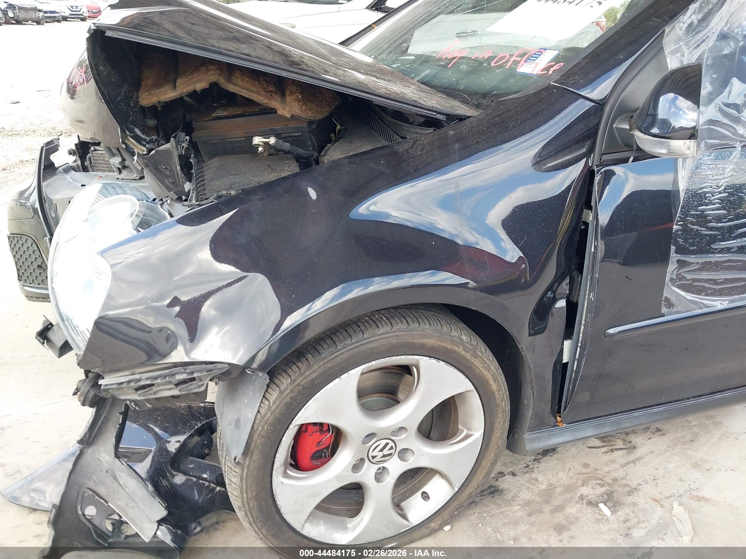 2008 Volkswagen Gti 2-door Black vin: WVWEV71K38W290565