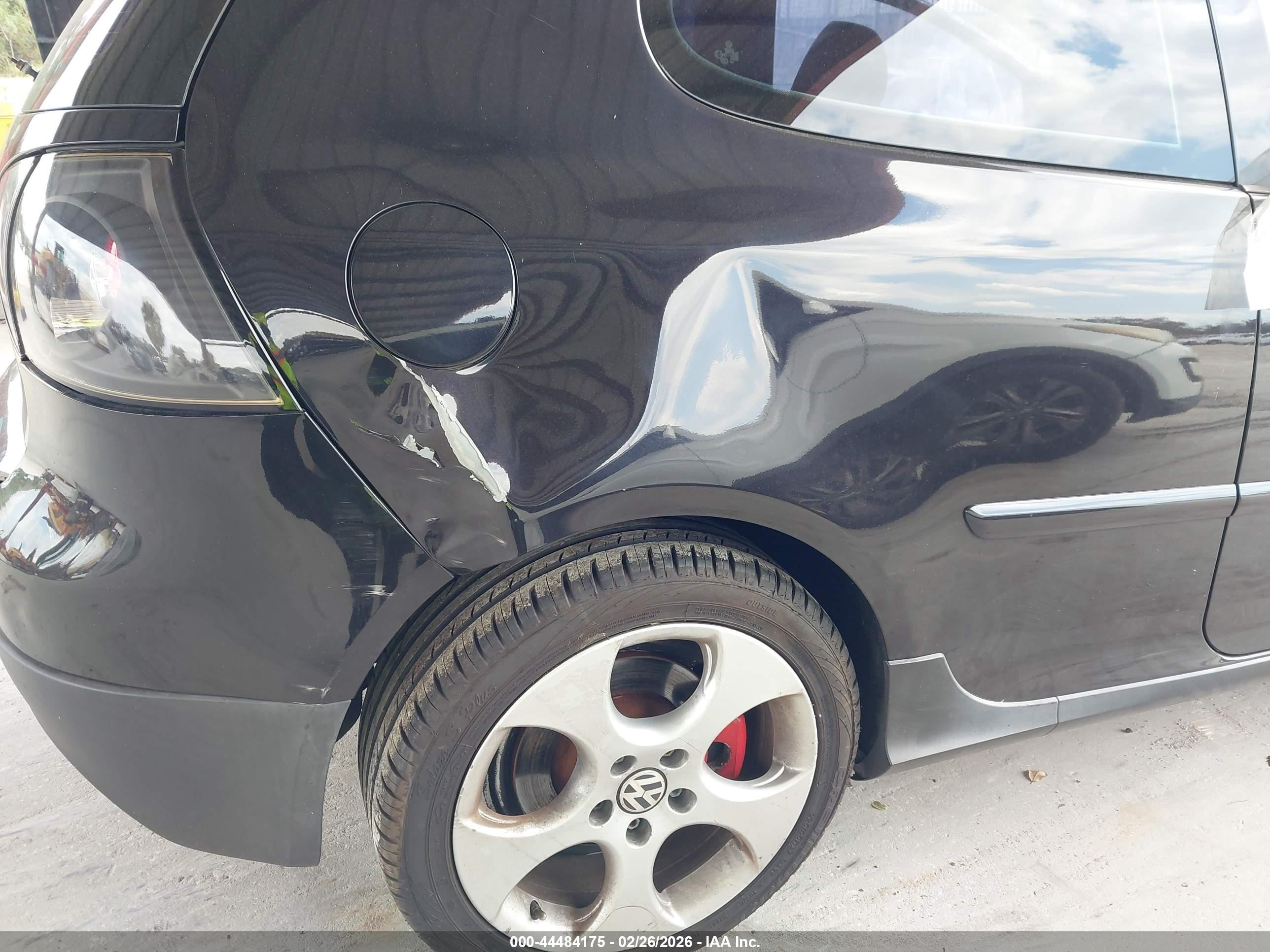 2008 Volkswagen Gti 2-door Black vin: WVWEV71K38W290565