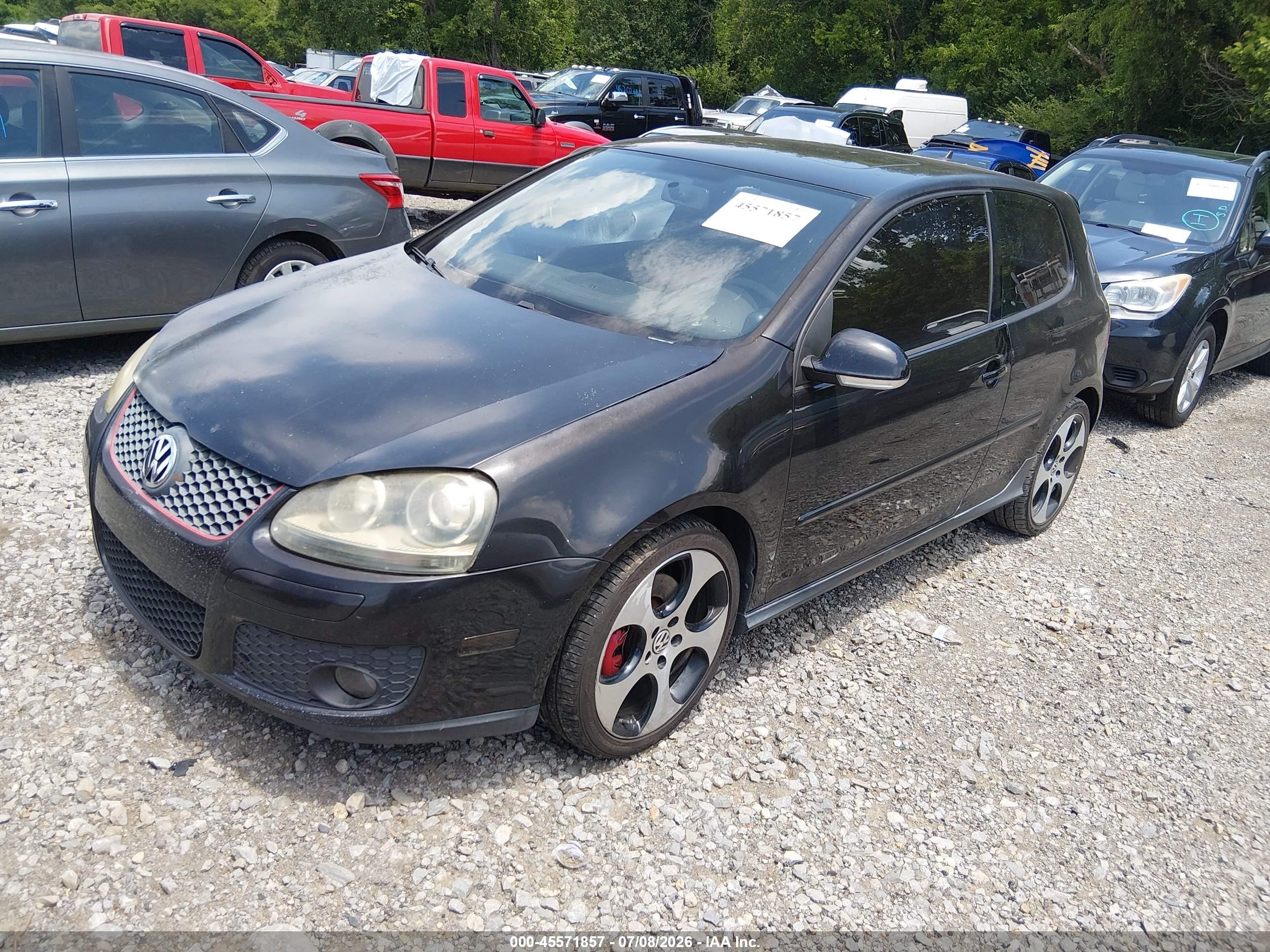 2008 Volkswagen Gti 2-door Black vin: WVWEV71K48W117489