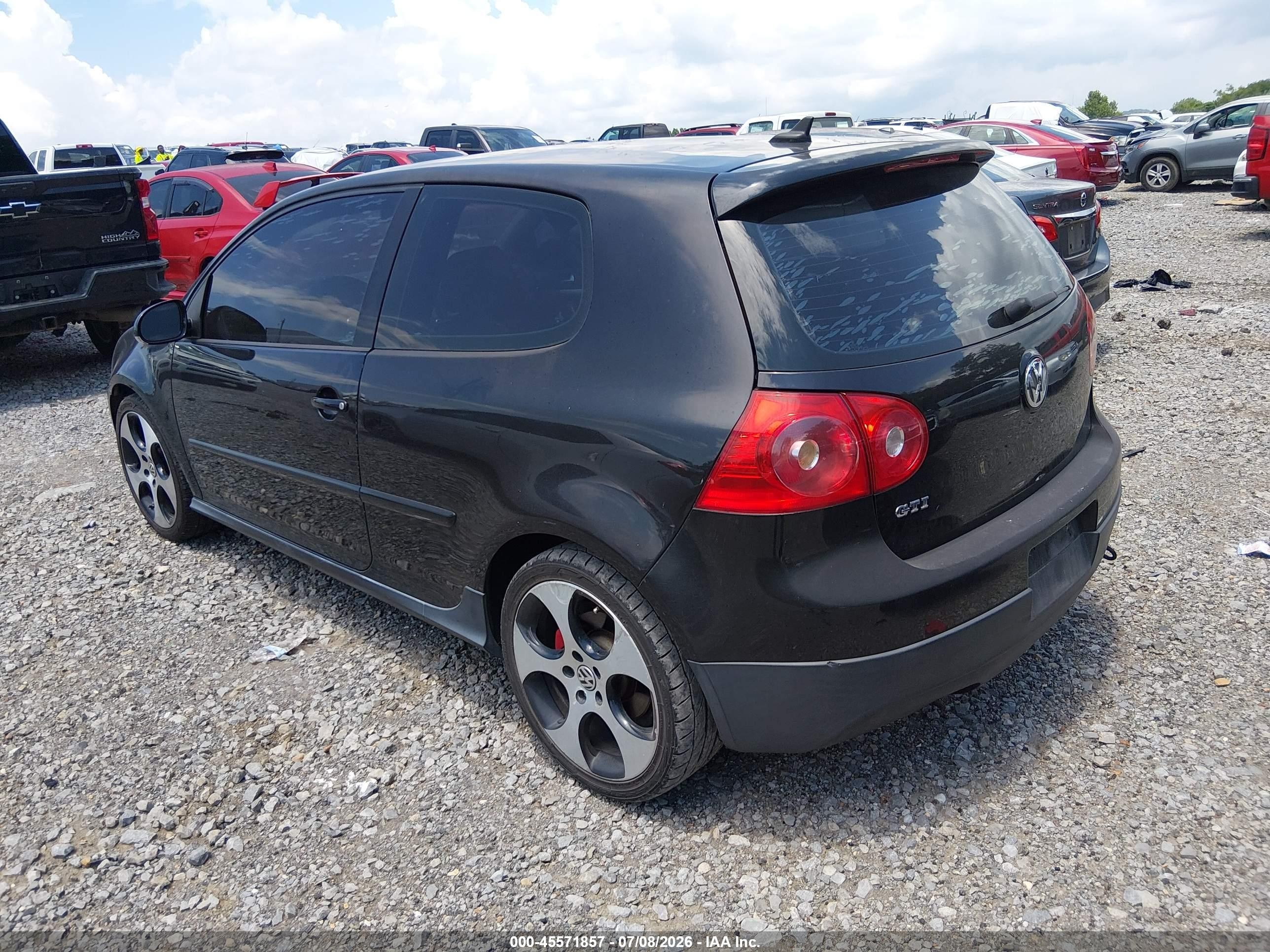 2008 Volkswagen Gti 2-door Black vin: WVWEV71K48W117489