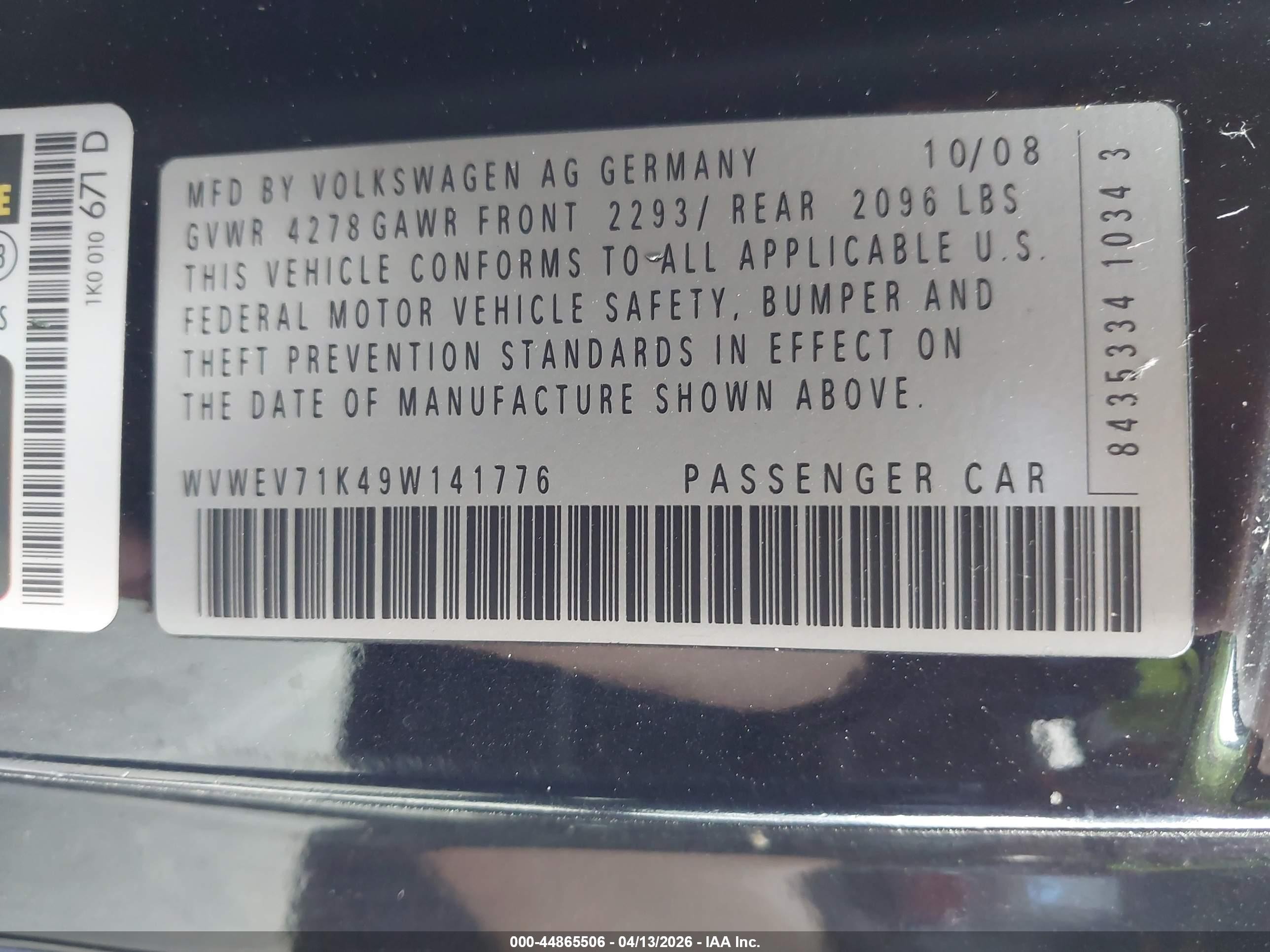 2009 Volkswagen Gti 2-door Blue vin: WVWEV71K49W141776
