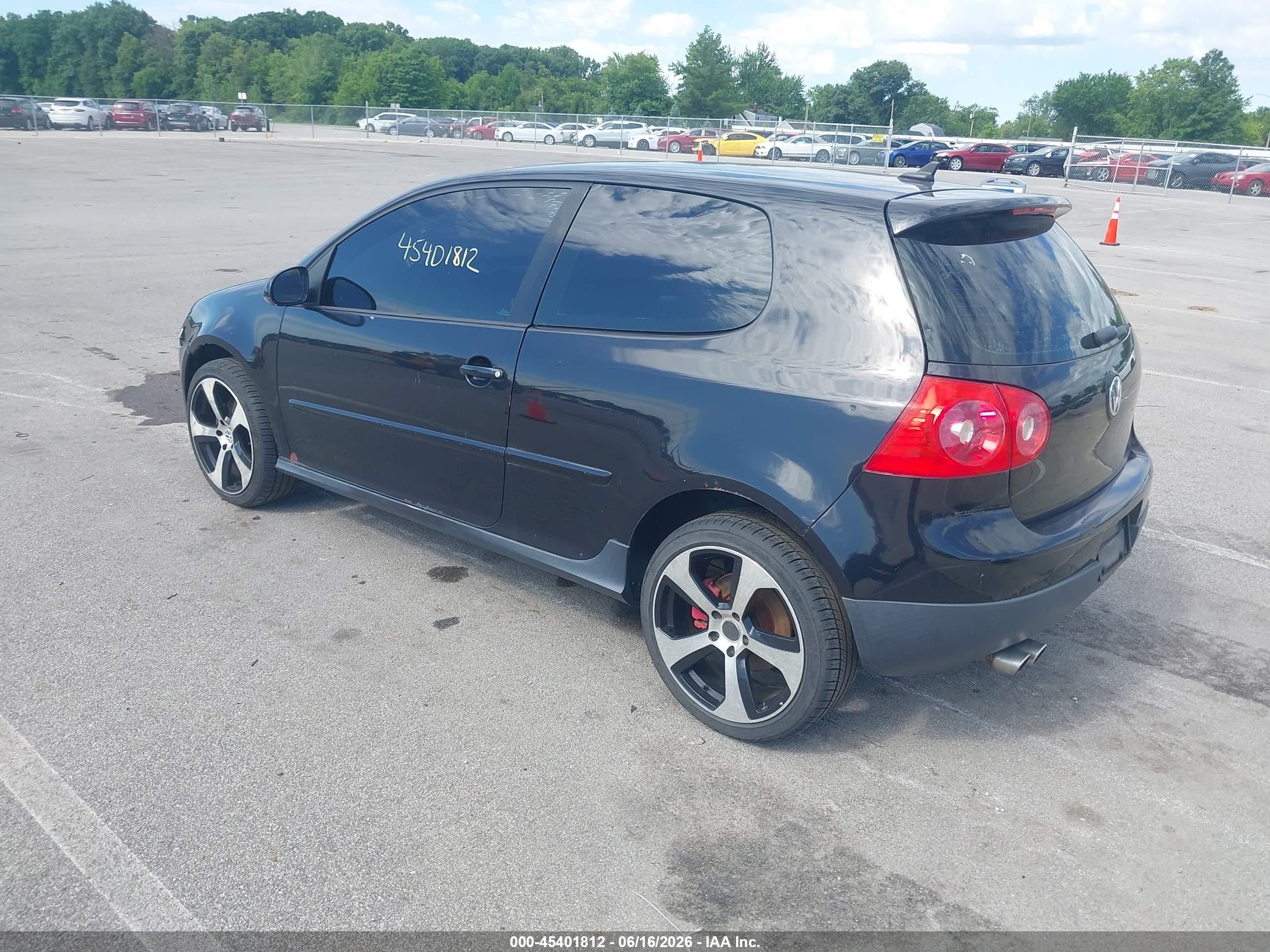 2008 Volkswagen Gti 2-door Black vin: WVWEV71K58W125682