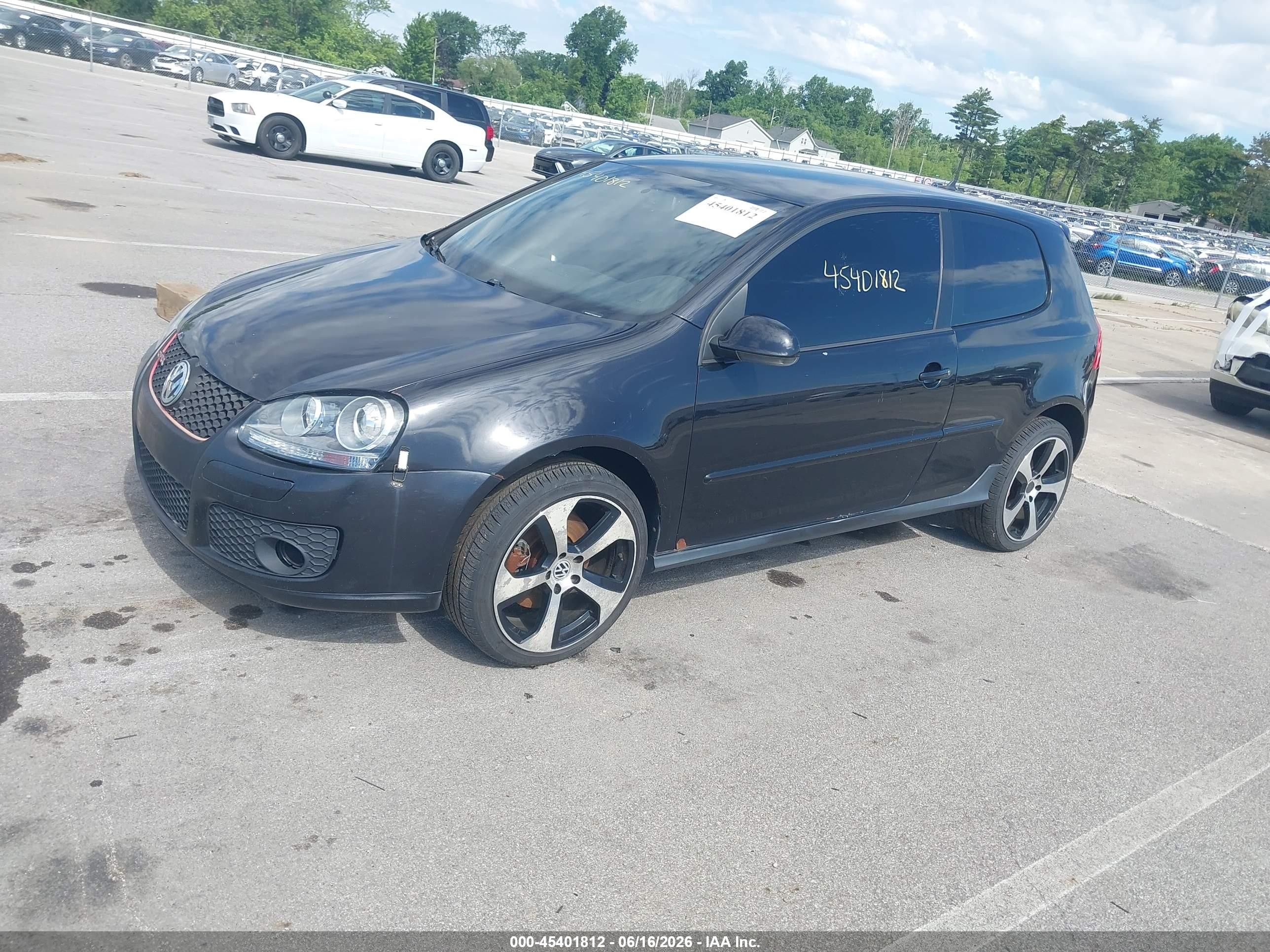 2008 Volkswagen Gti 2-door Black vin: WVWEV71K58W125682