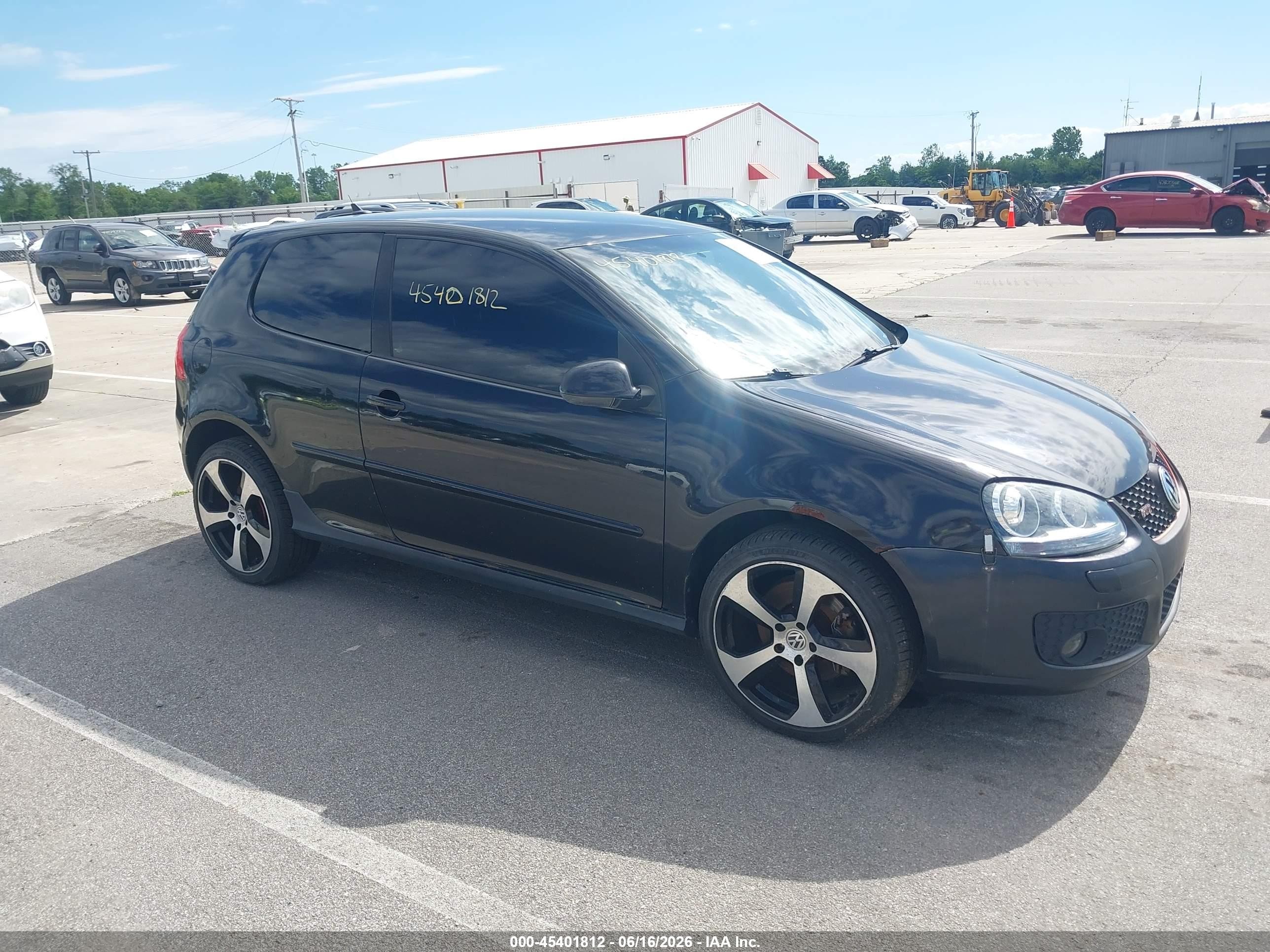 2008 Volkswagen Gti 2-door Black vin: WVWEV71K58W125682