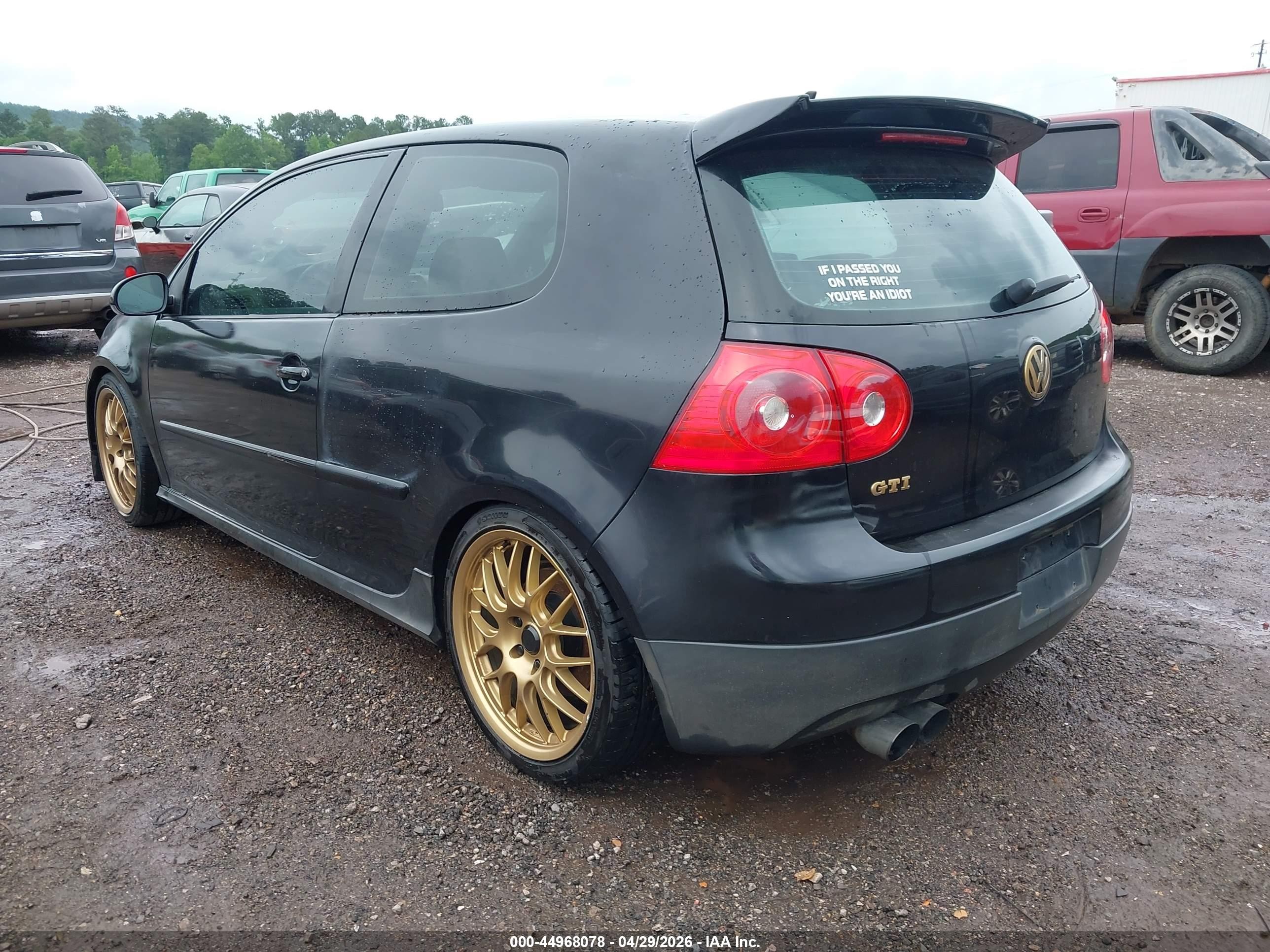 2009 Volkswagen Gti 2-door Черный vin: WVWEV71K59W022490