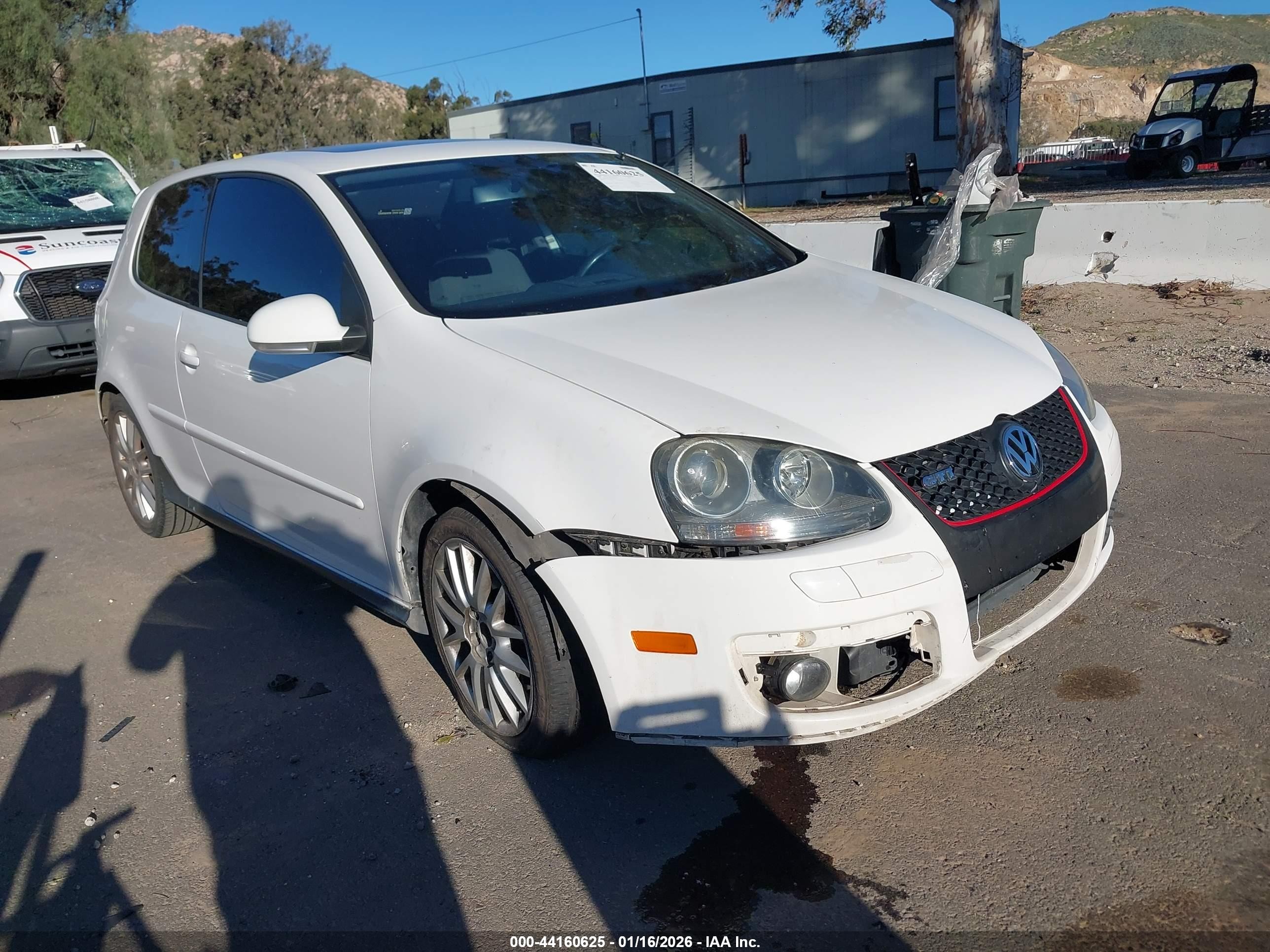 2006 Volkswagen Gti 2-door Белый vin: WVWEV71K66W082502