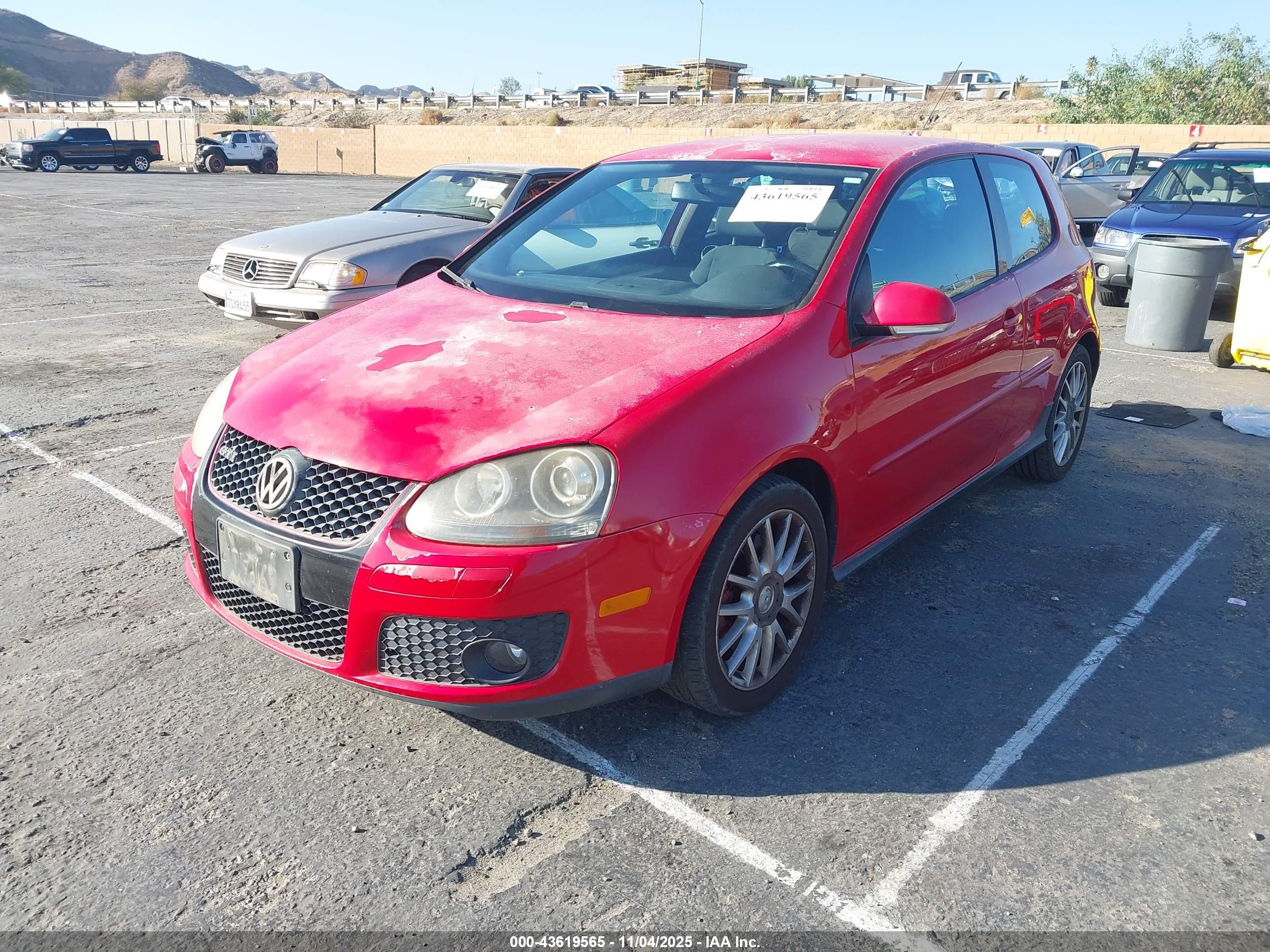2006 Volkswagen Gti 2-door Red vin: WVWEV71K96W088553