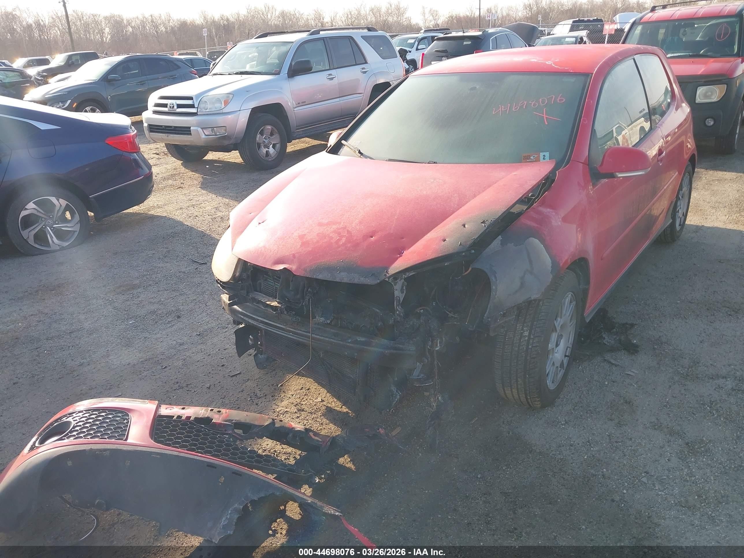 2007 Volkswagen Gti 2-door Red vin: WVWEV71KX7W271266