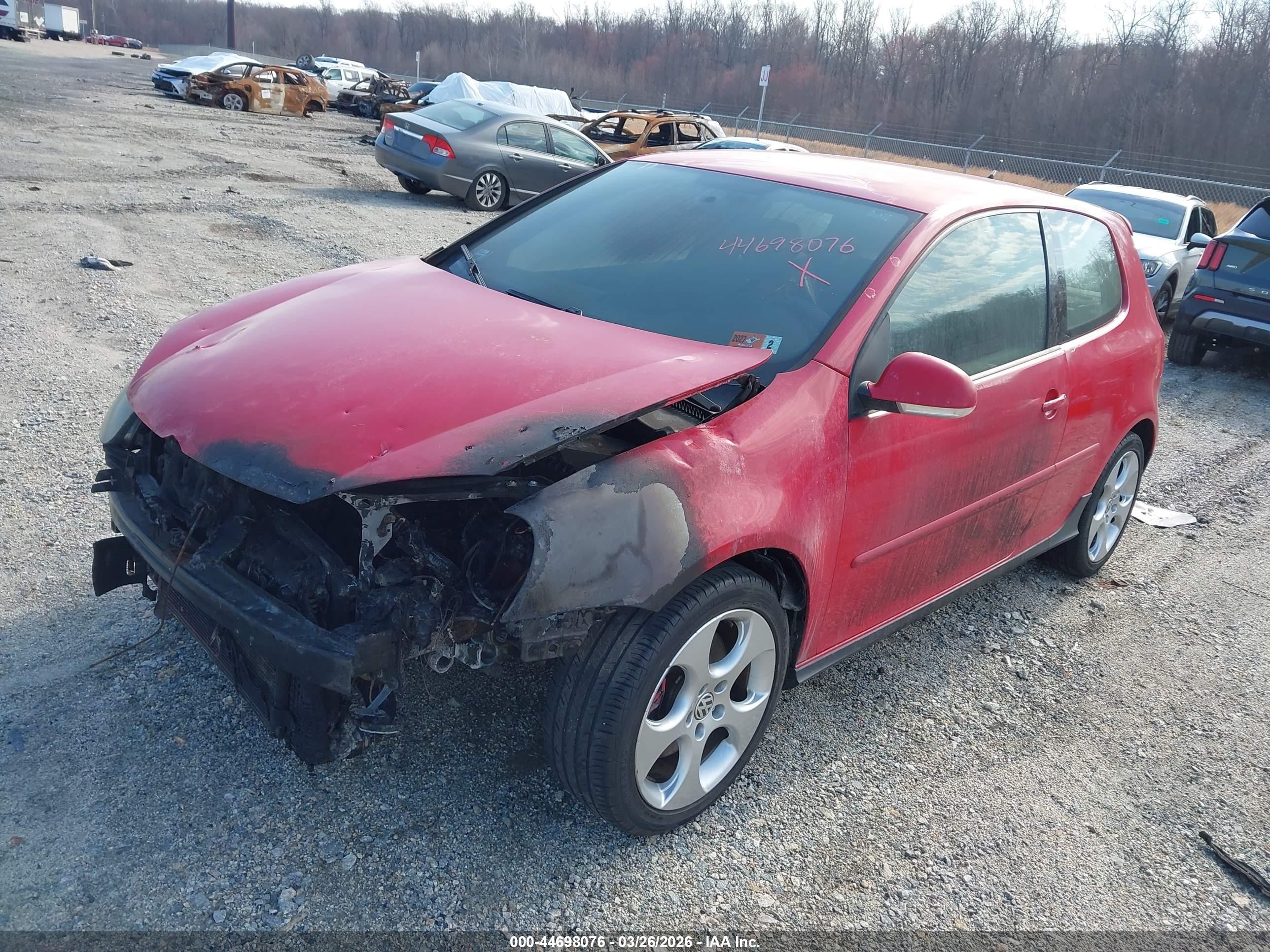2007 Volkswagen Gti 2-door Red vin: WVWEV71KX7W271266