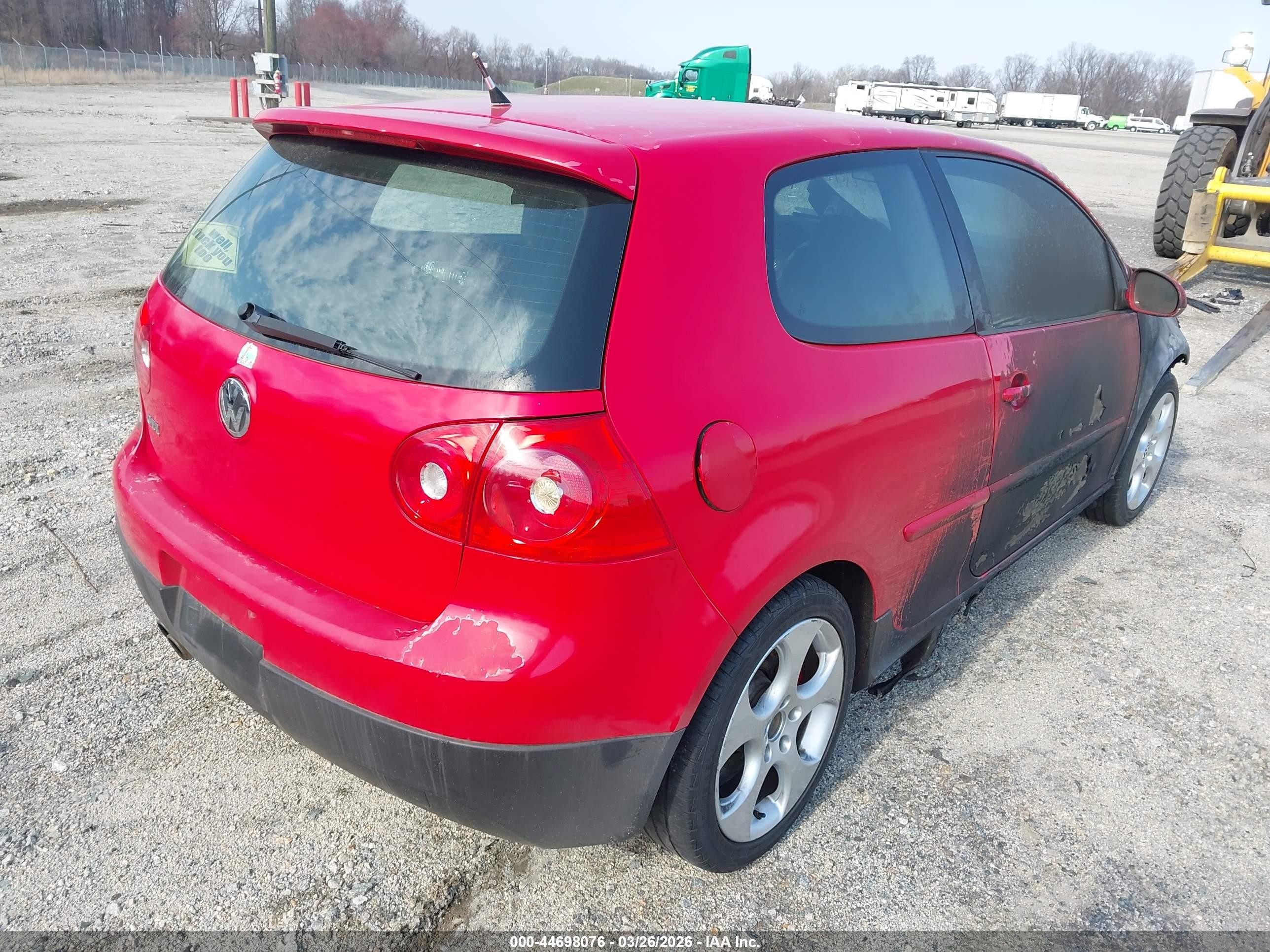 2007 Volkswagen Gti 2-door Red vin: WVWEV71KX7W271266