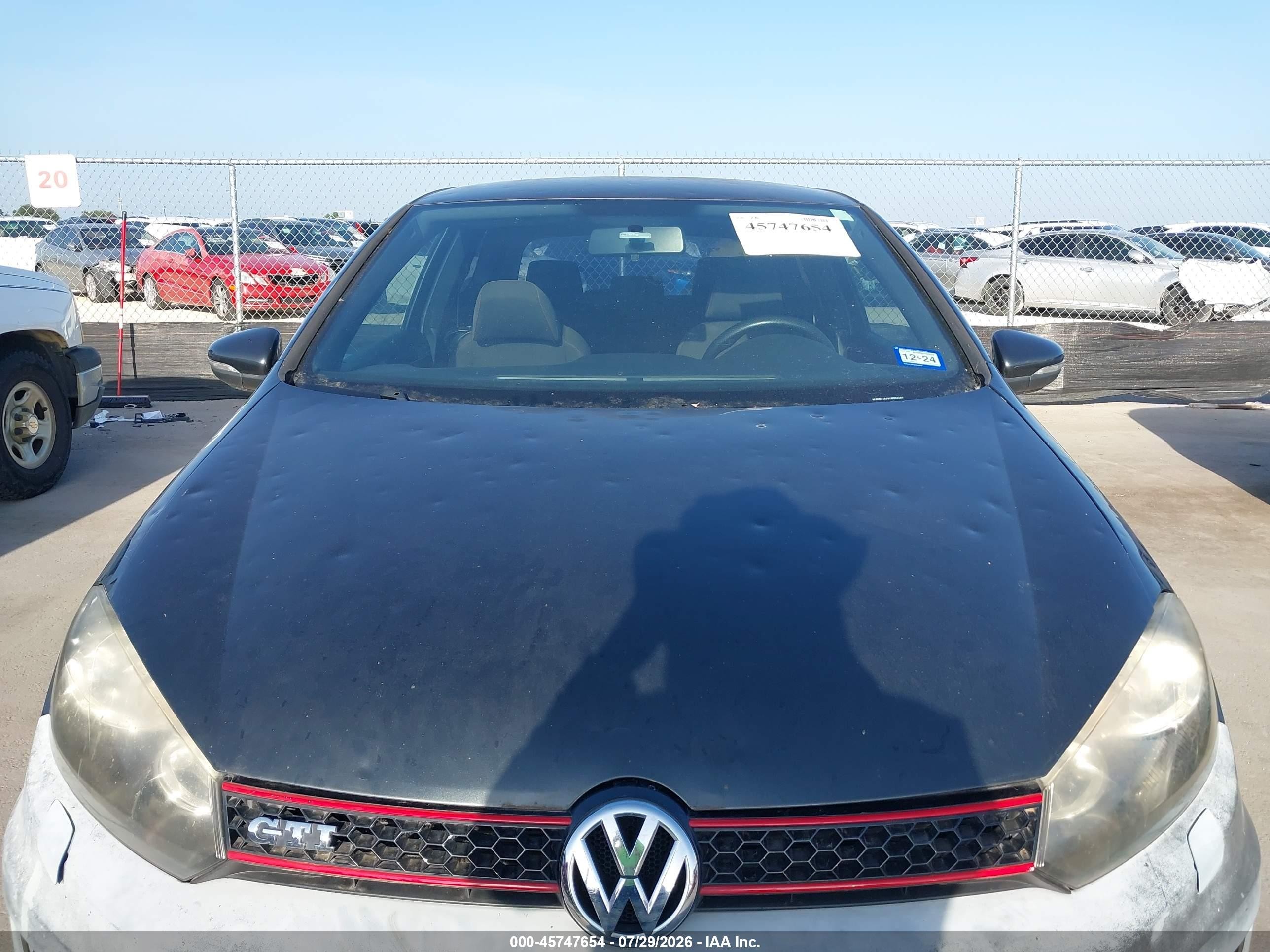 2012 Volkswagen Gti 2-door Black vin: WVWEV7AJ0CW023285