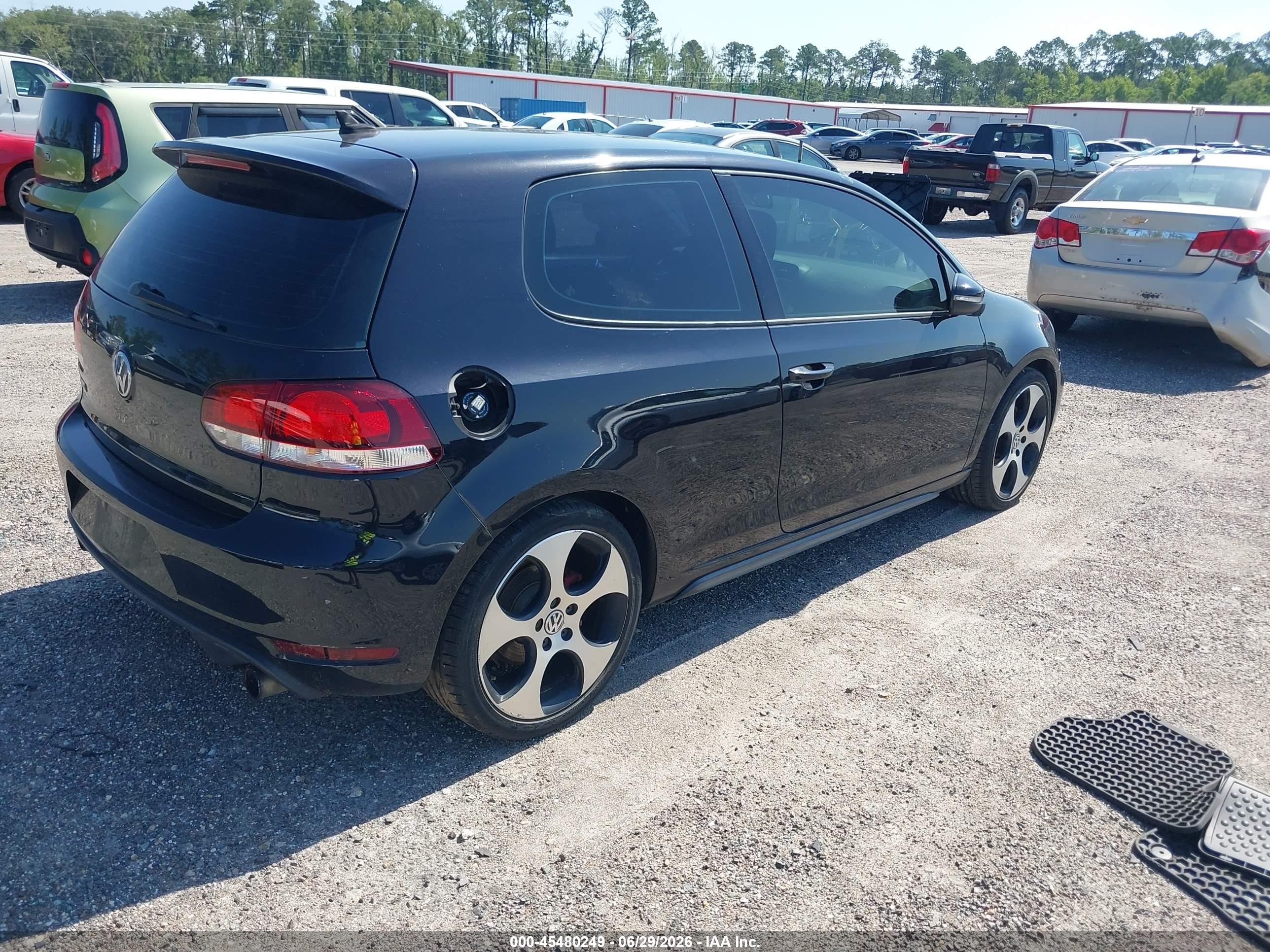 2013 Volkswagen Gti 2-door Black vin: WVWEV7AJ7DW127032