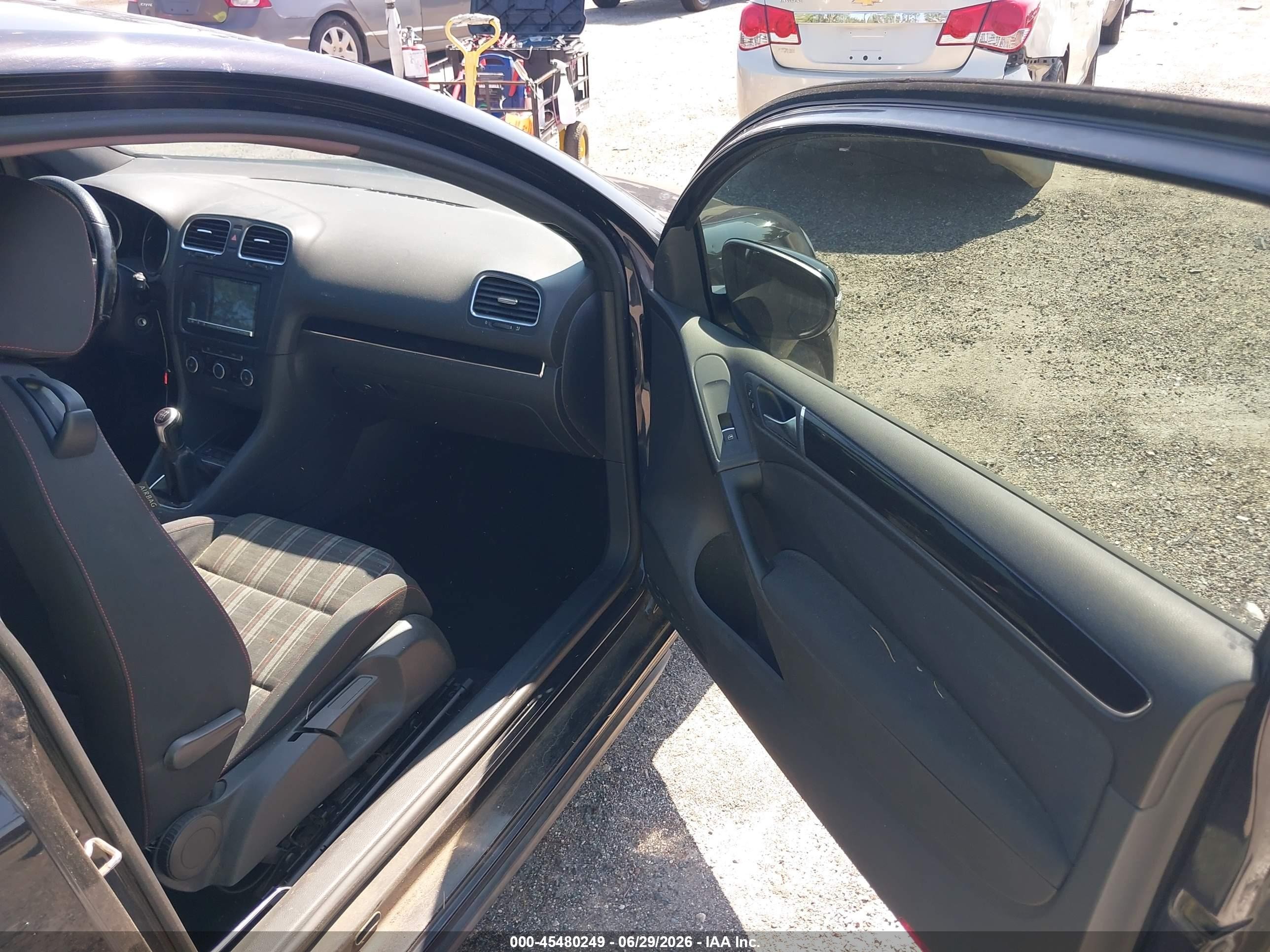 2013 Volkswagen Gti 2-door Black vin: WVWEV7AJ7DW127032