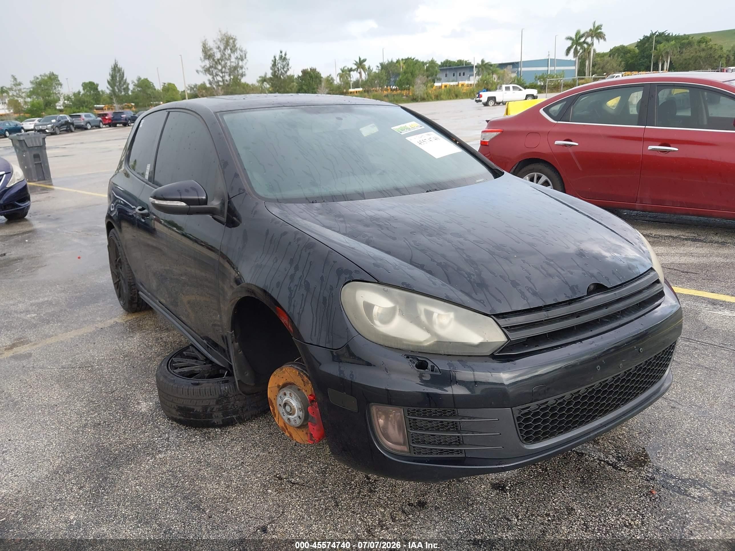 2011 Volkswagen Gti 2-door Autobahn Черный vin: WVWEV7AJ8BW282525
