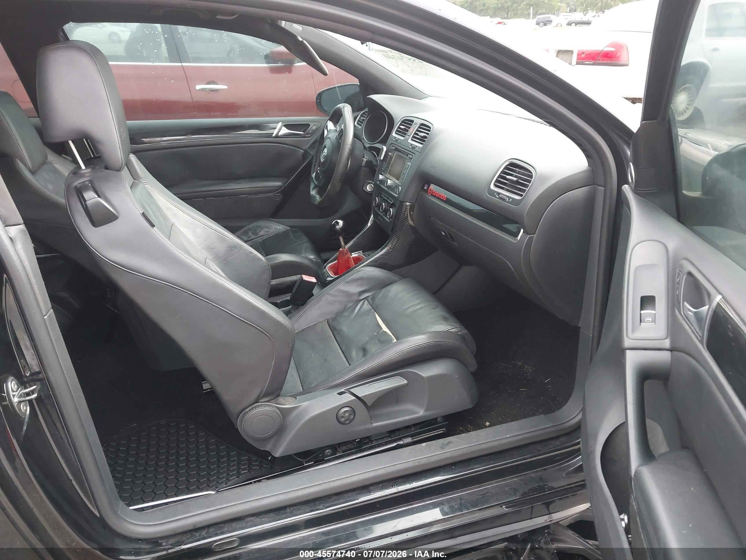 2011 Volkswagen Gti 2-door Autobahn Черный vin: WVWEV7AJ8BW282525