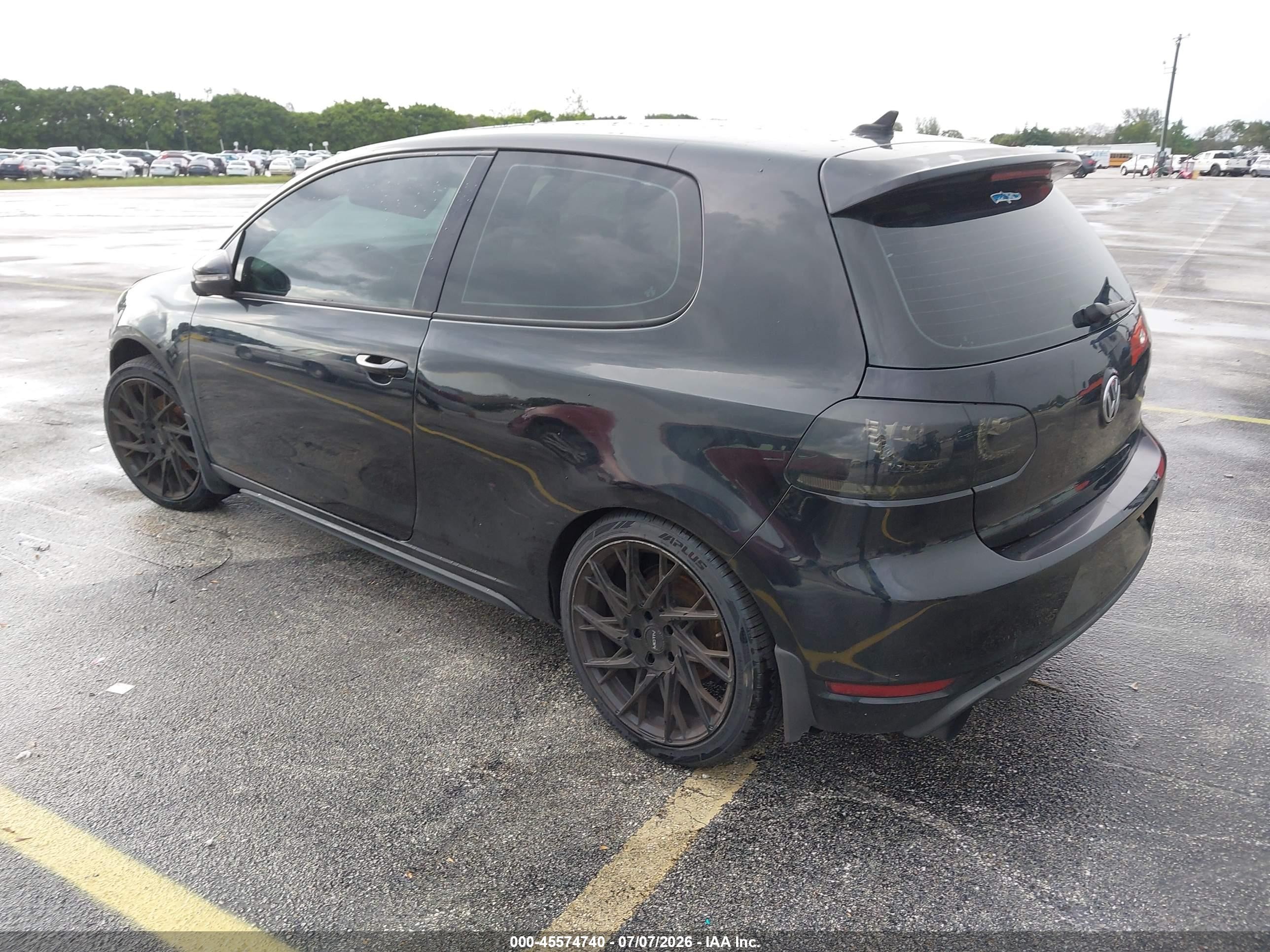 2011 Volkswagen Gti 2-door Autobahn Черный vin: WVWEV7AJ8BW282525