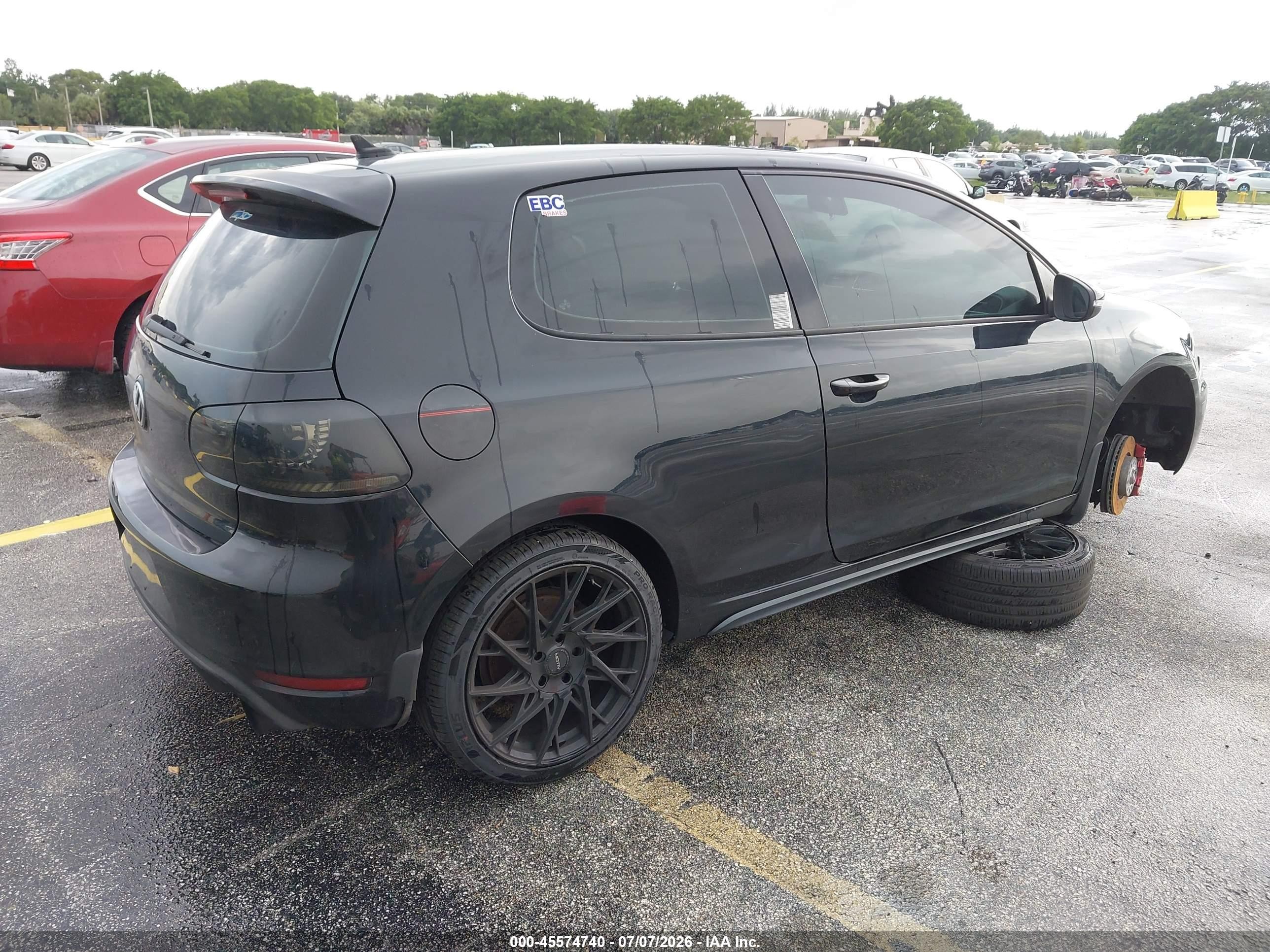 2011 Volkswagen Gti 2-door Autobahn Черный vin: WVWEV7AJ8BW282525