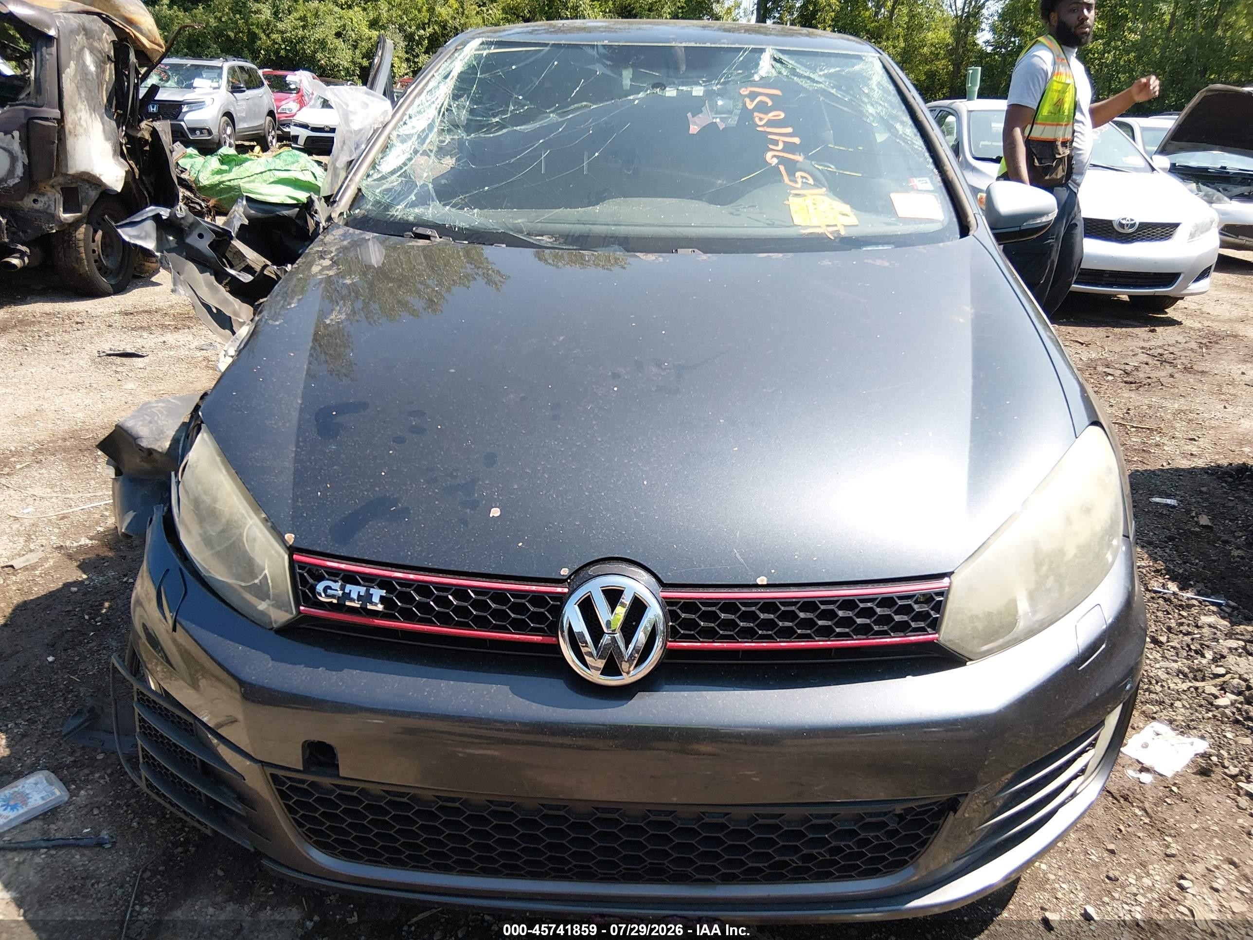 2010 Volkswagen Gti 2-door Серый vin: WVWEV7AJXAW285764