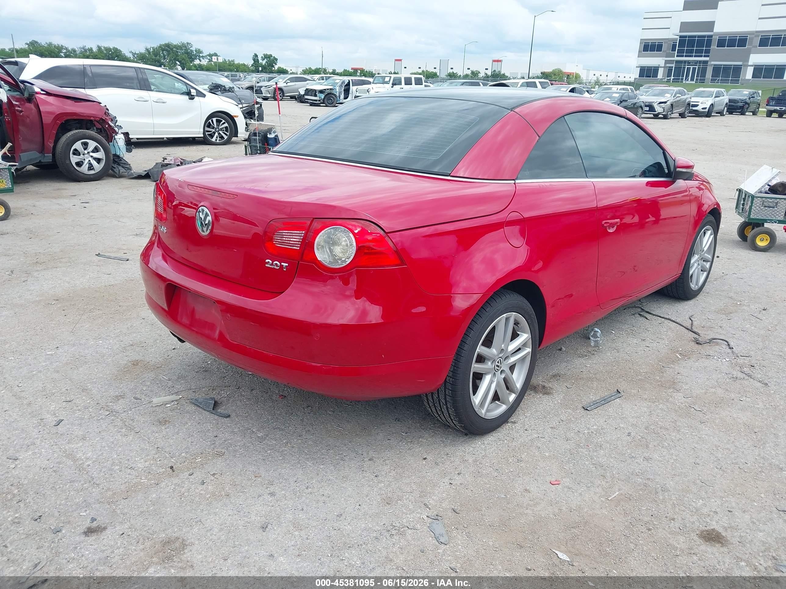 2009 Volkswagen Eos Lux Red vin: WVWFA71F09V015780