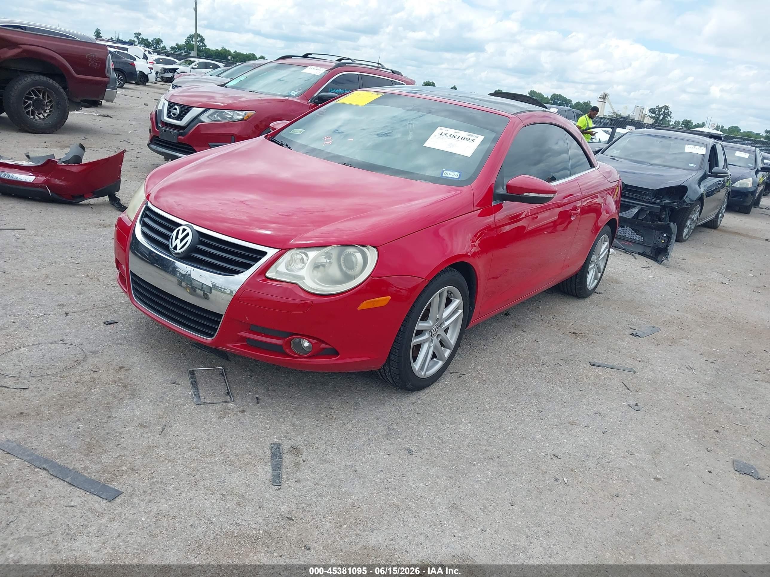 2009 Volkswagen Eos Lux Red vin: WVWFA71F09V015780