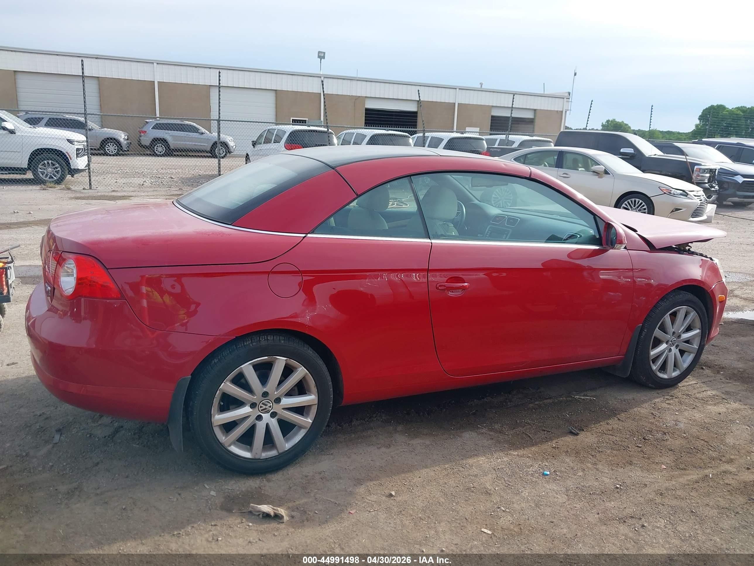 2007 Volkswagen Eos 2.0t Red vin: WVWFA71F27V045764