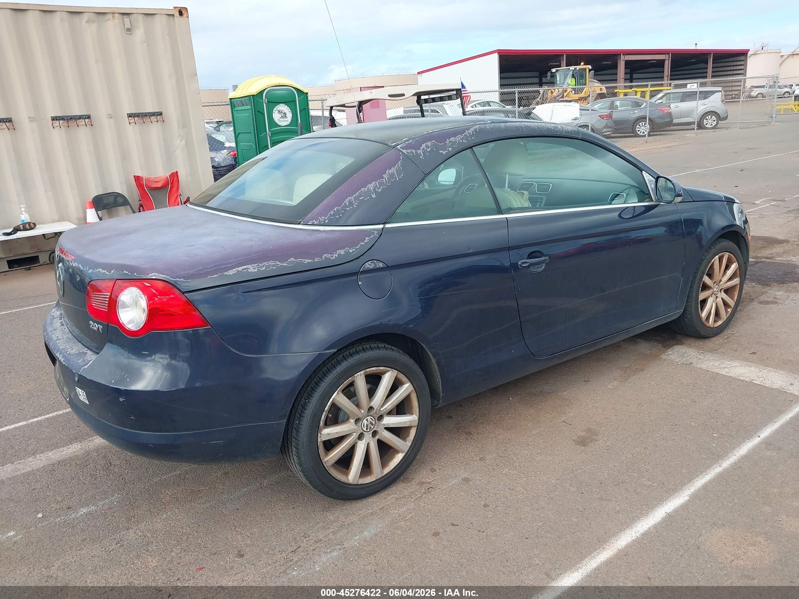 2007 Volkswagen Eos 2.0t Blue vin: WVWFA71F37V005774