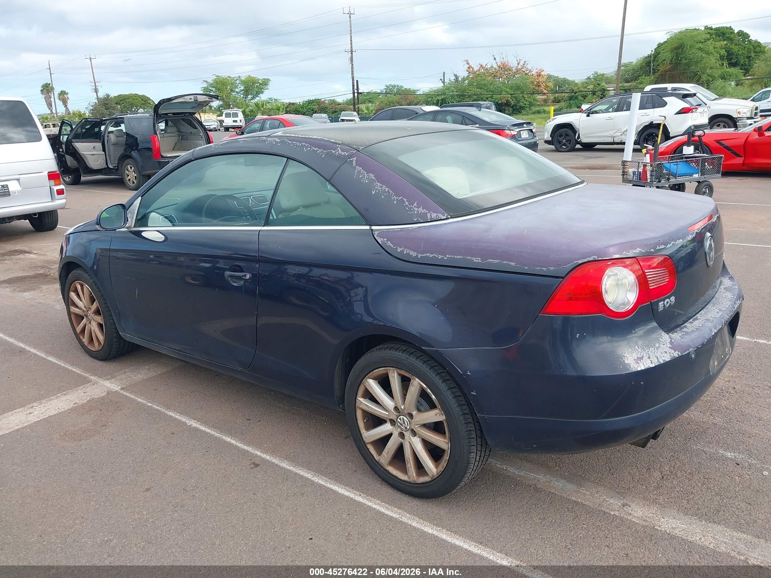 2007 Volkswagen Eos 2.0t Blue vin: WVWFA71F37V005774