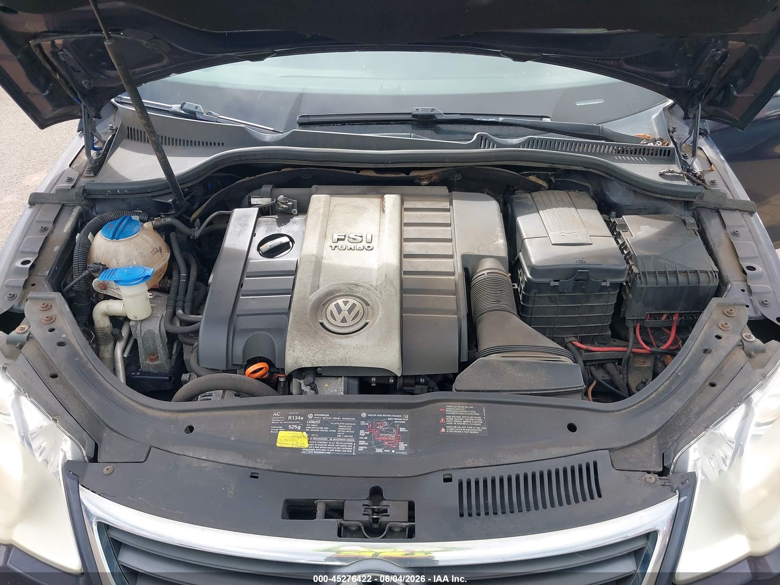 2007 Volkswagen Eos 2.0t Blue vin: WVWFA71F37V005774