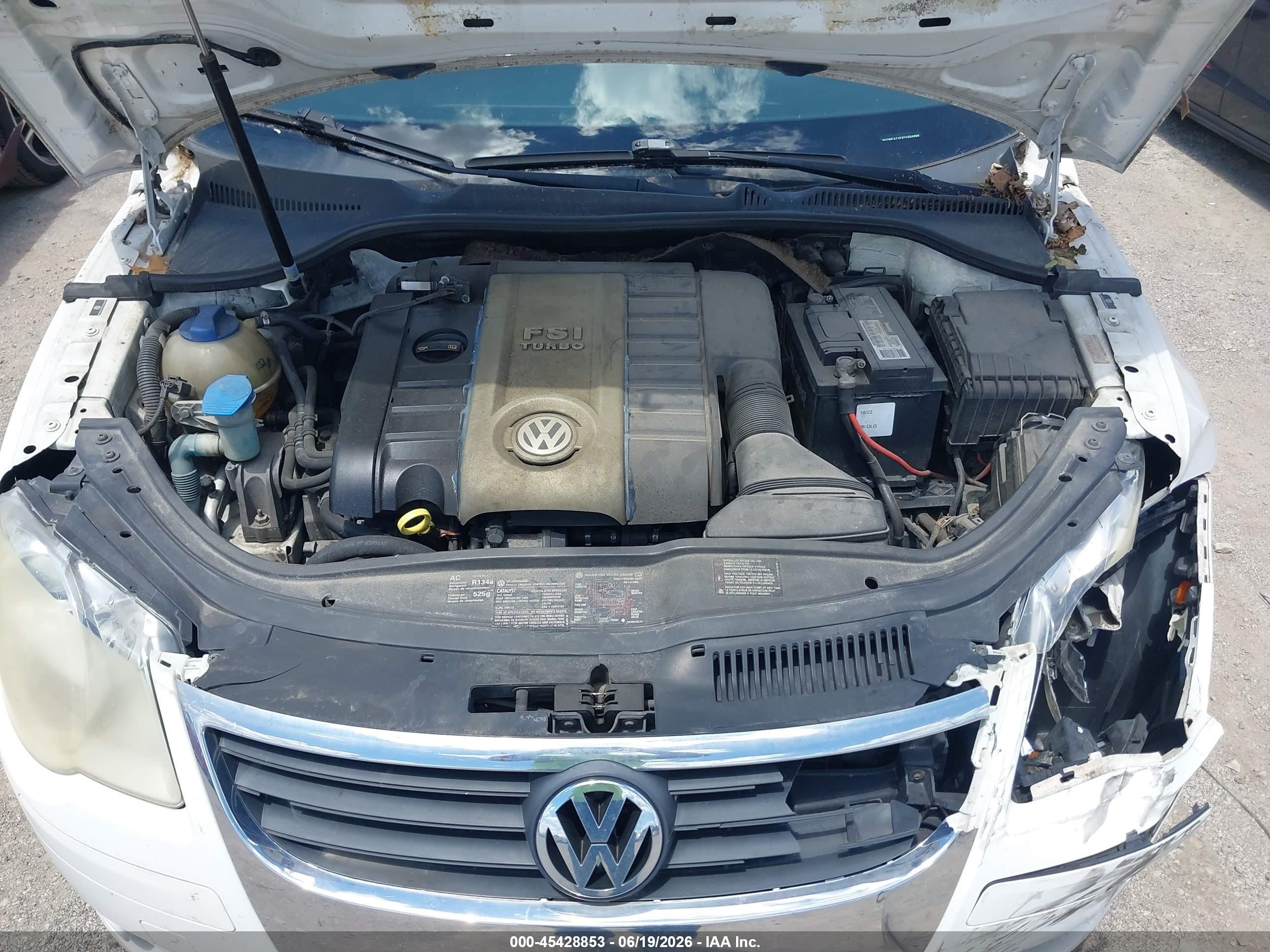 2007 Volkswagen Eos 2.0t White vin: WVWFA71F37V034966