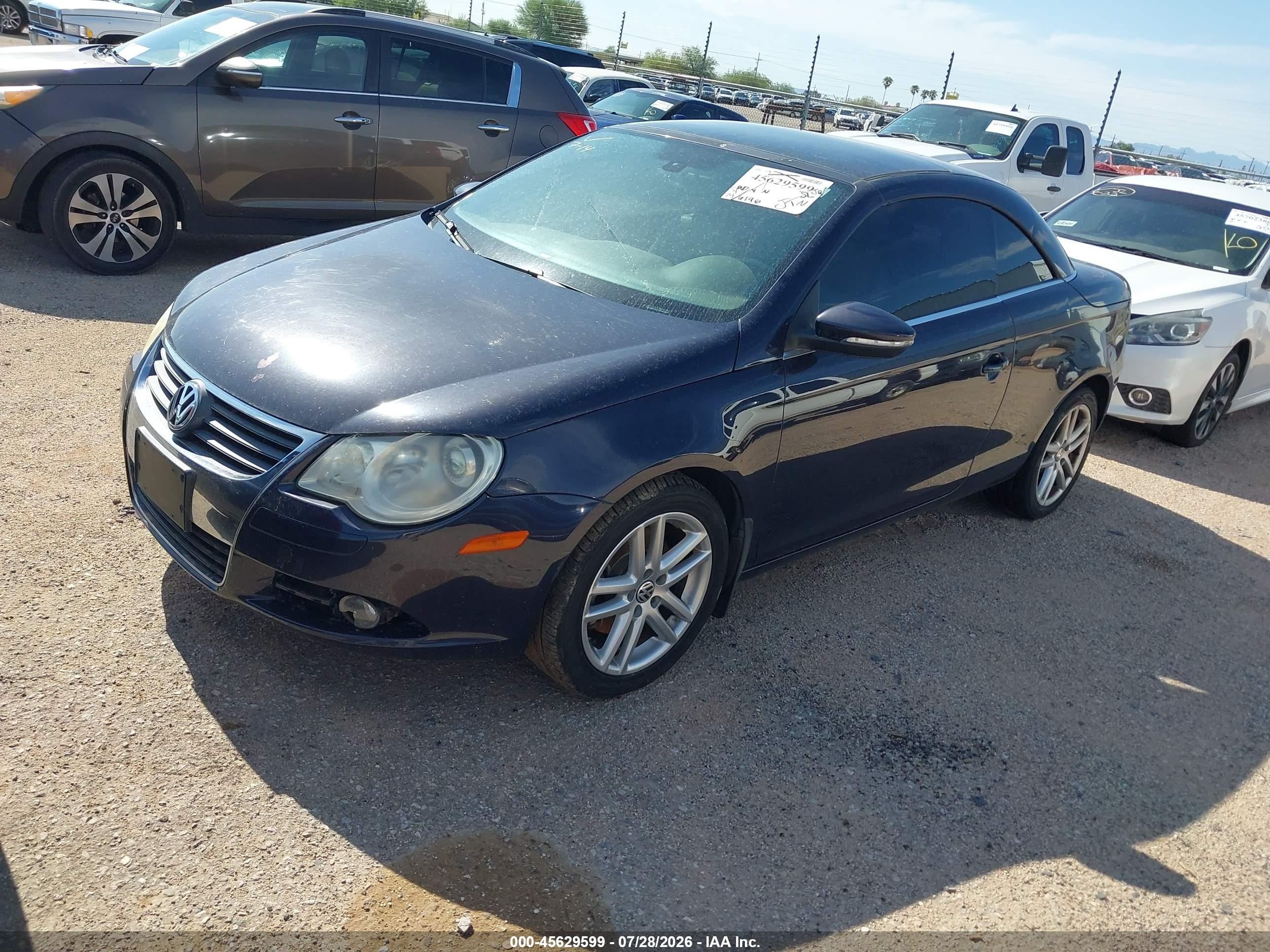 2009 Volkswagen Eos Lux Black vin: WVWFA71F49V021064