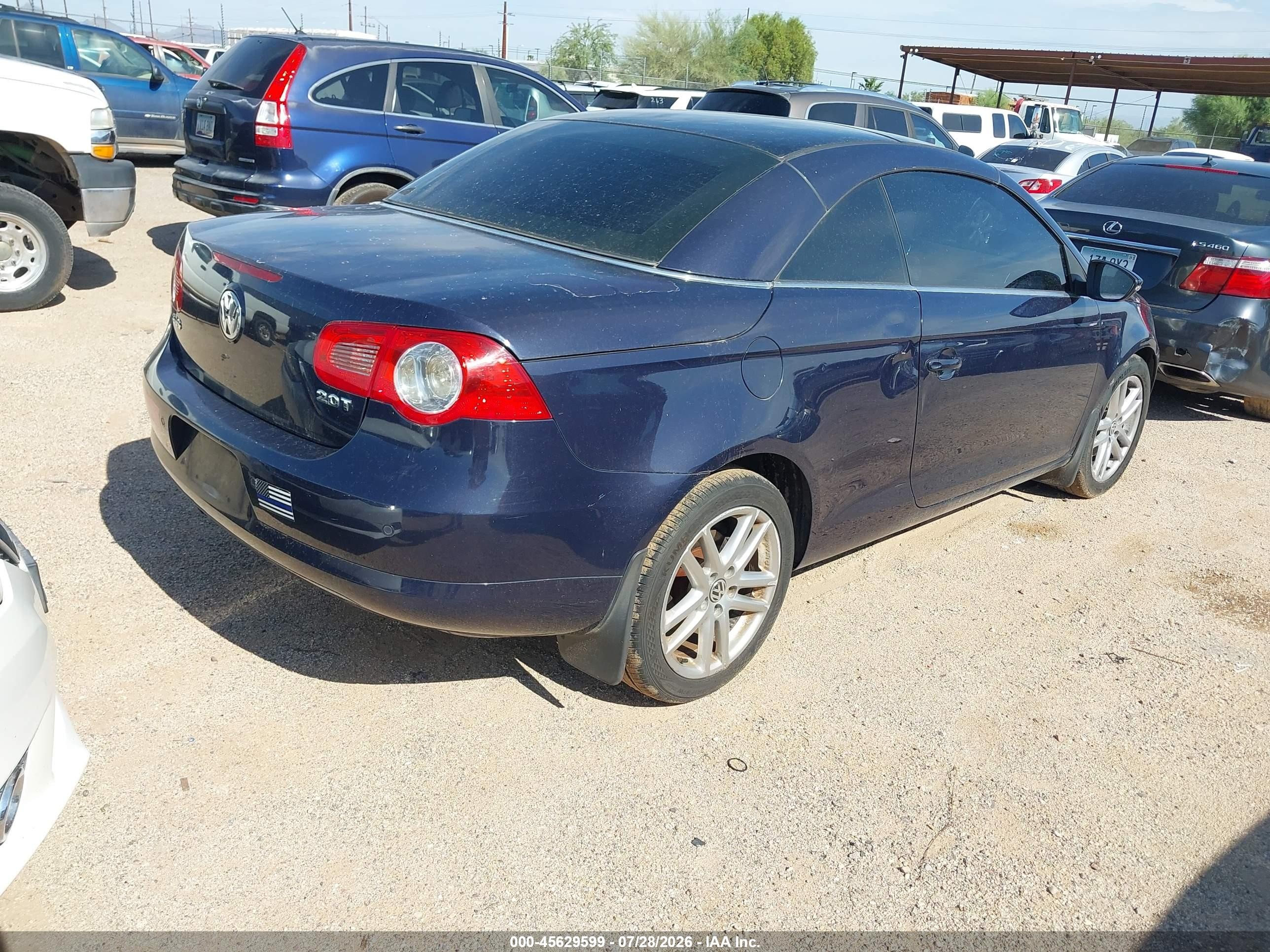 2009 Volkswagen Eos Lux Black vin: WVWFA71F49V021064