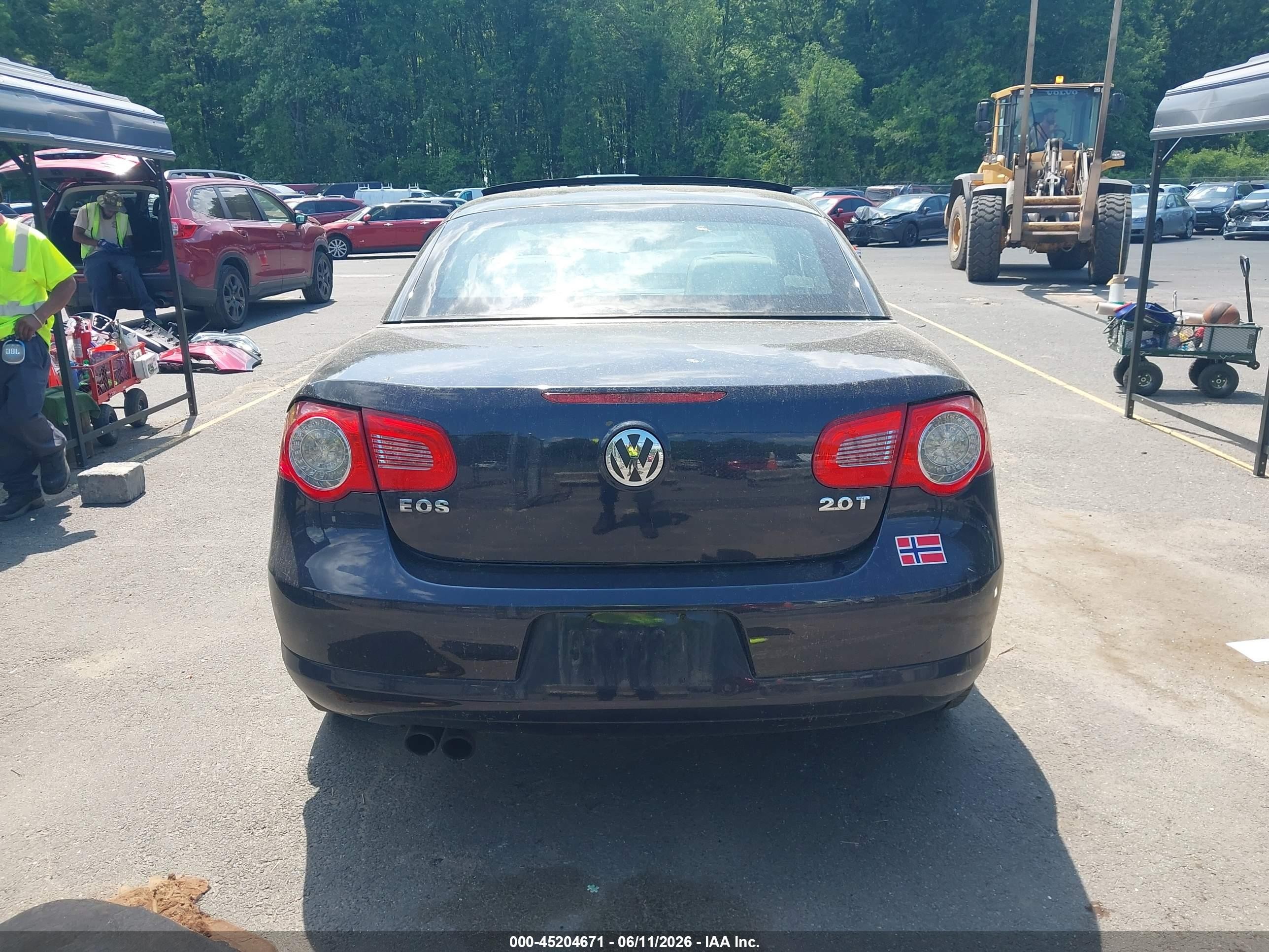 2007 Volkswagen Eos 2.0t Dark Blue vin: WVWFA71F57V026528