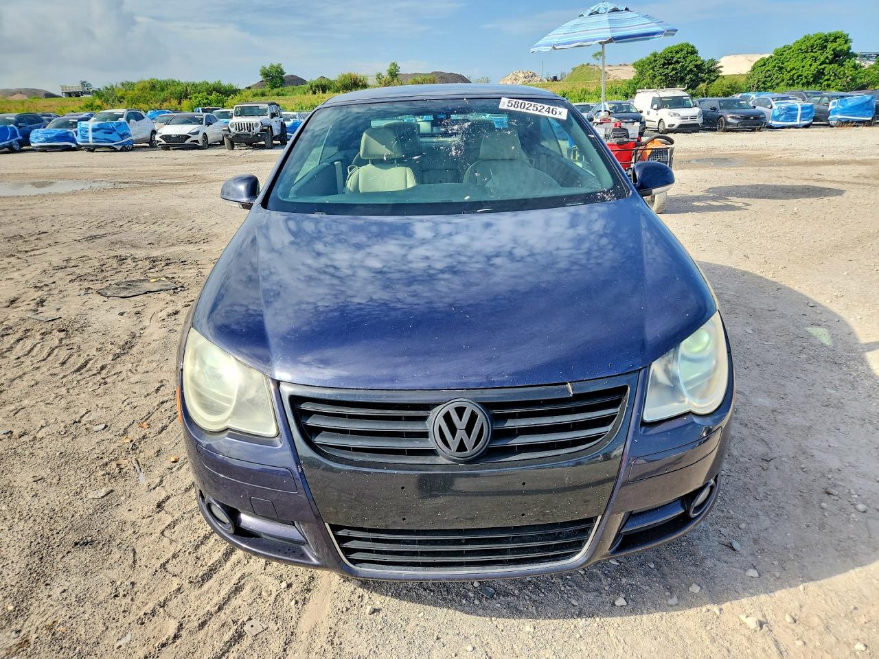 2007 Volkswagen Eos 2.0t Luxury Blue vin: WVWFA71F67V005011