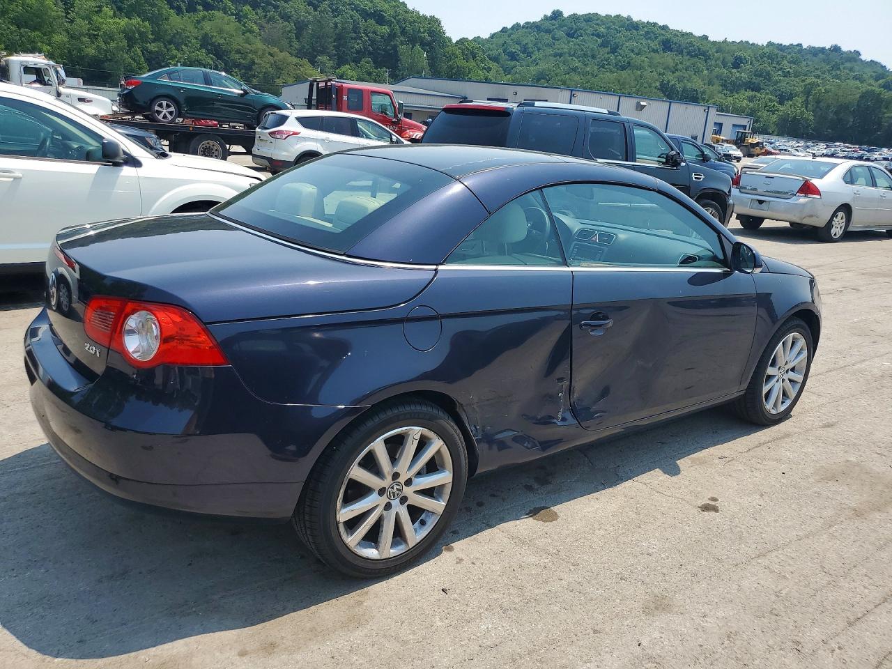 2007 Volkswagen Eos 2.0t Luxury Blue vin: WVWFA71F67V023234