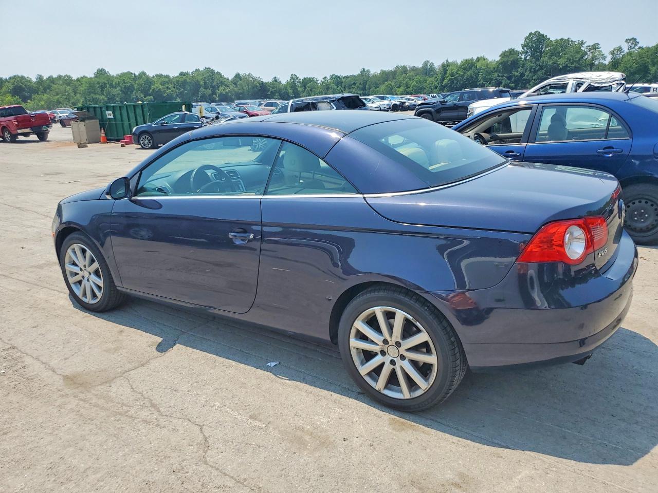 2007 Volkswagen Eos 2.0t Luxury Blue vin: WVWFA71F67V023234