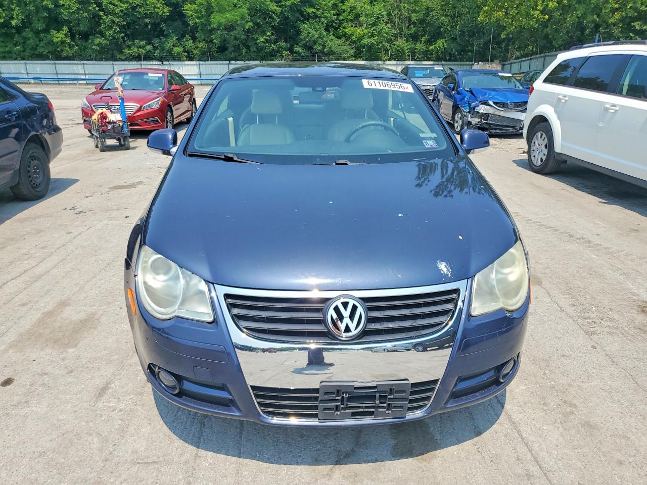 2007 Volkswagen Eos 2.0t Luxury Blue vin: WVWFA71F67V023234
