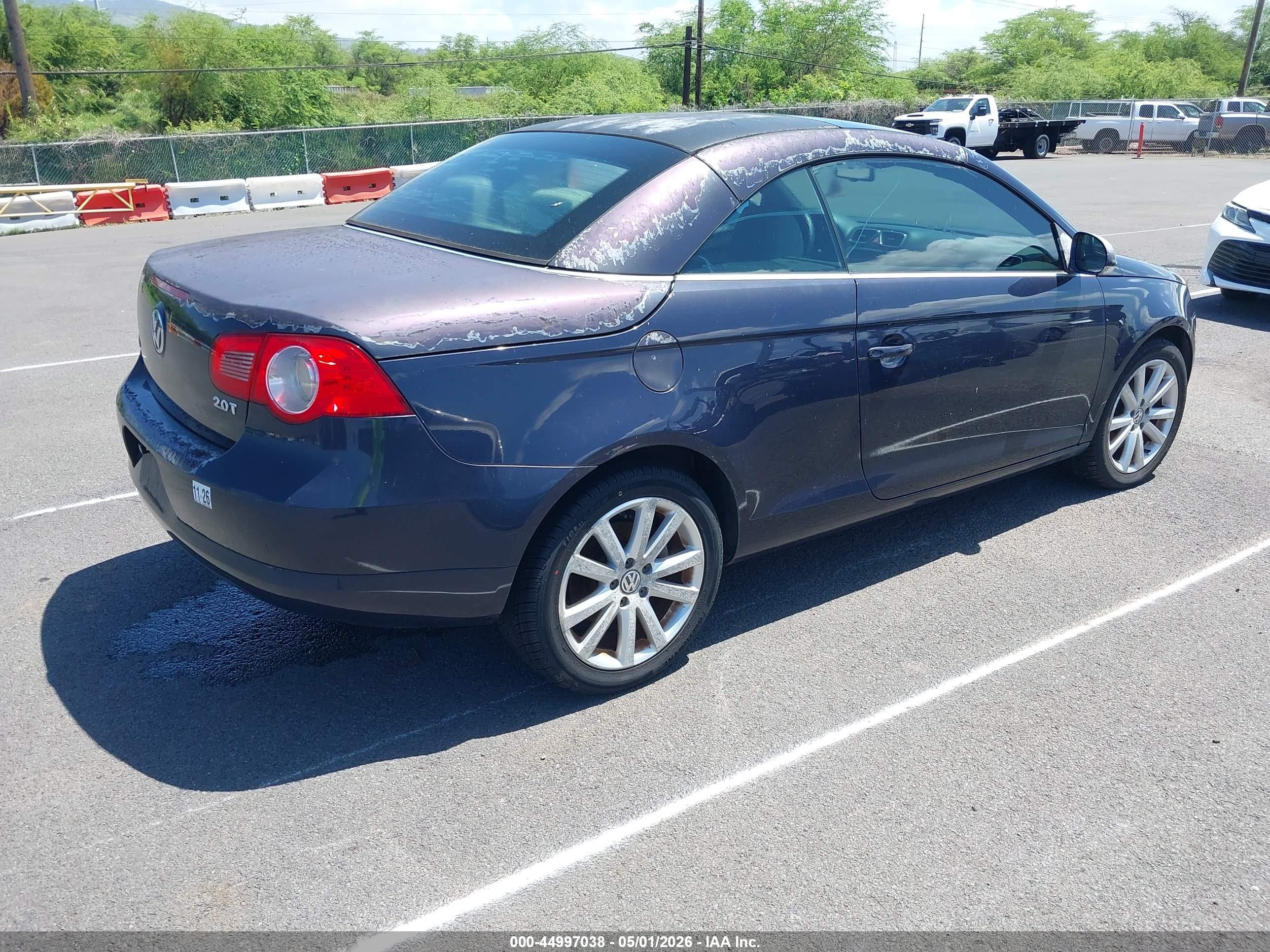 2007 Volkswagen Eos 2.0t Черный vin: WVWFA71F77V004594