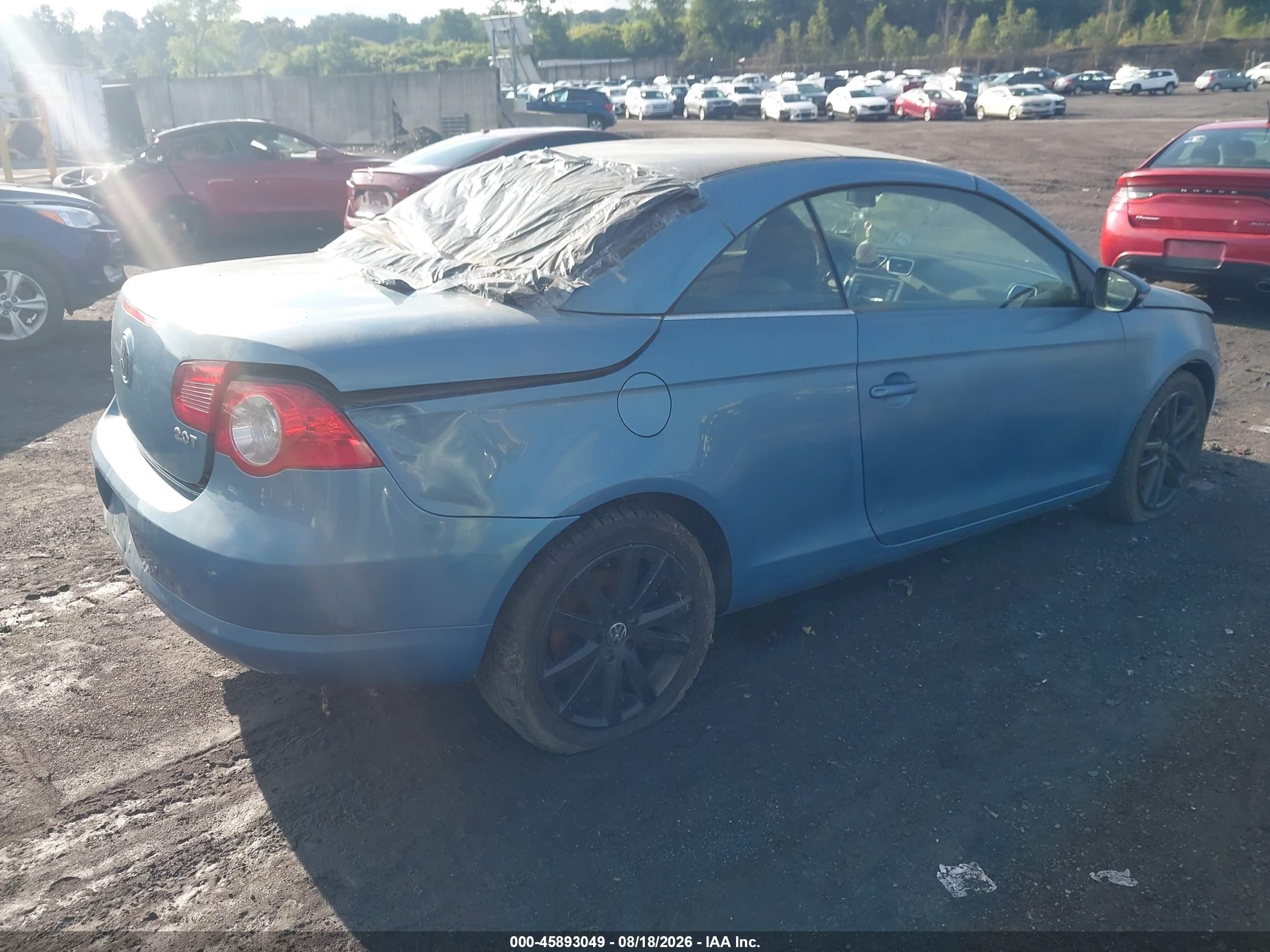 2009 Volkswagen Eos Lux Синий vin: WVWFA71F89V005112