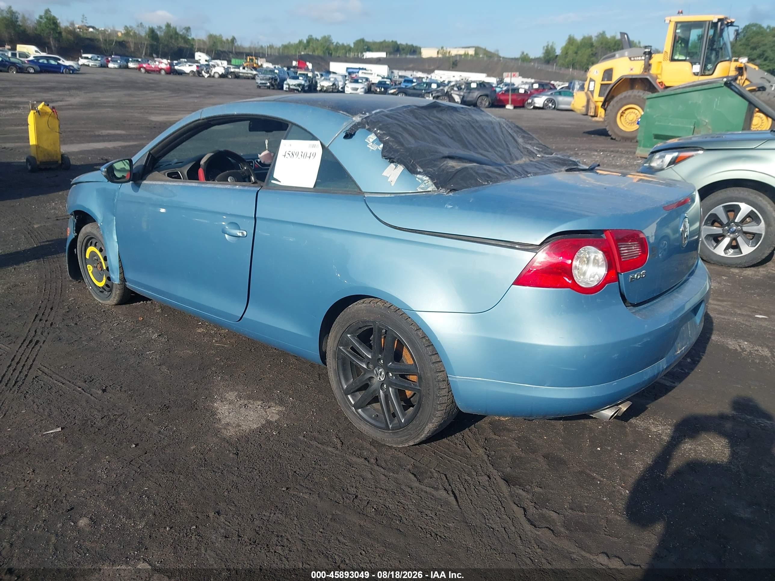 2009 Volkswagen Eos Lux Синий vin: WVWFA71F89V005112