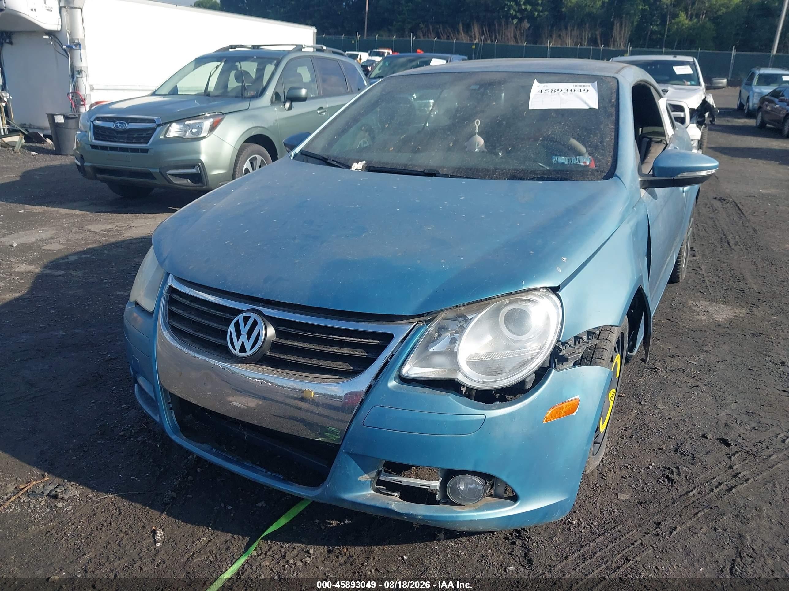 2009 Volkswagen Eos Lux Синий vin: WVWFA71F89V005112