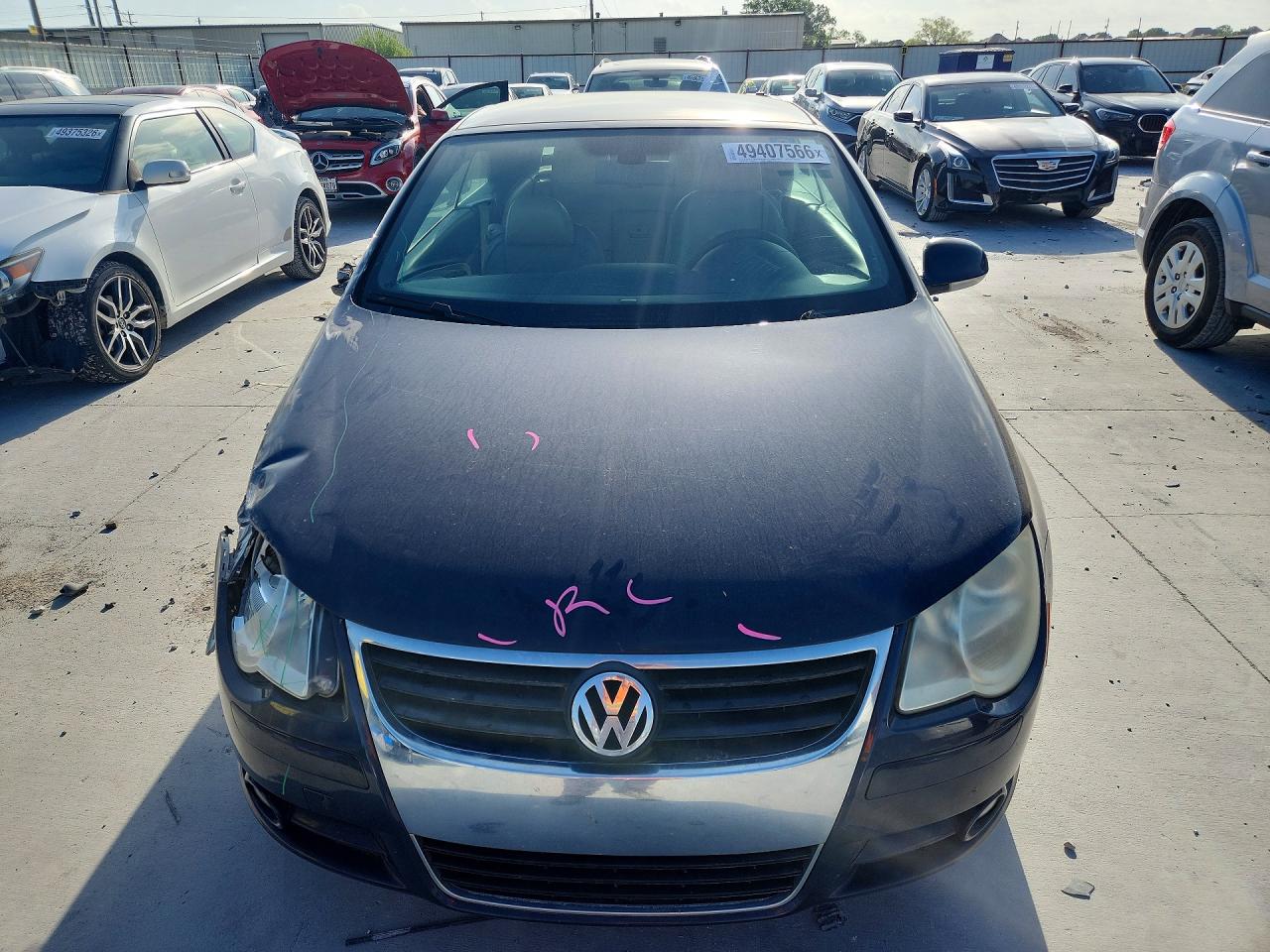 2007 Volkswagen Eos 2.0t Luxury Blue vin: WVWFA71F97V002006