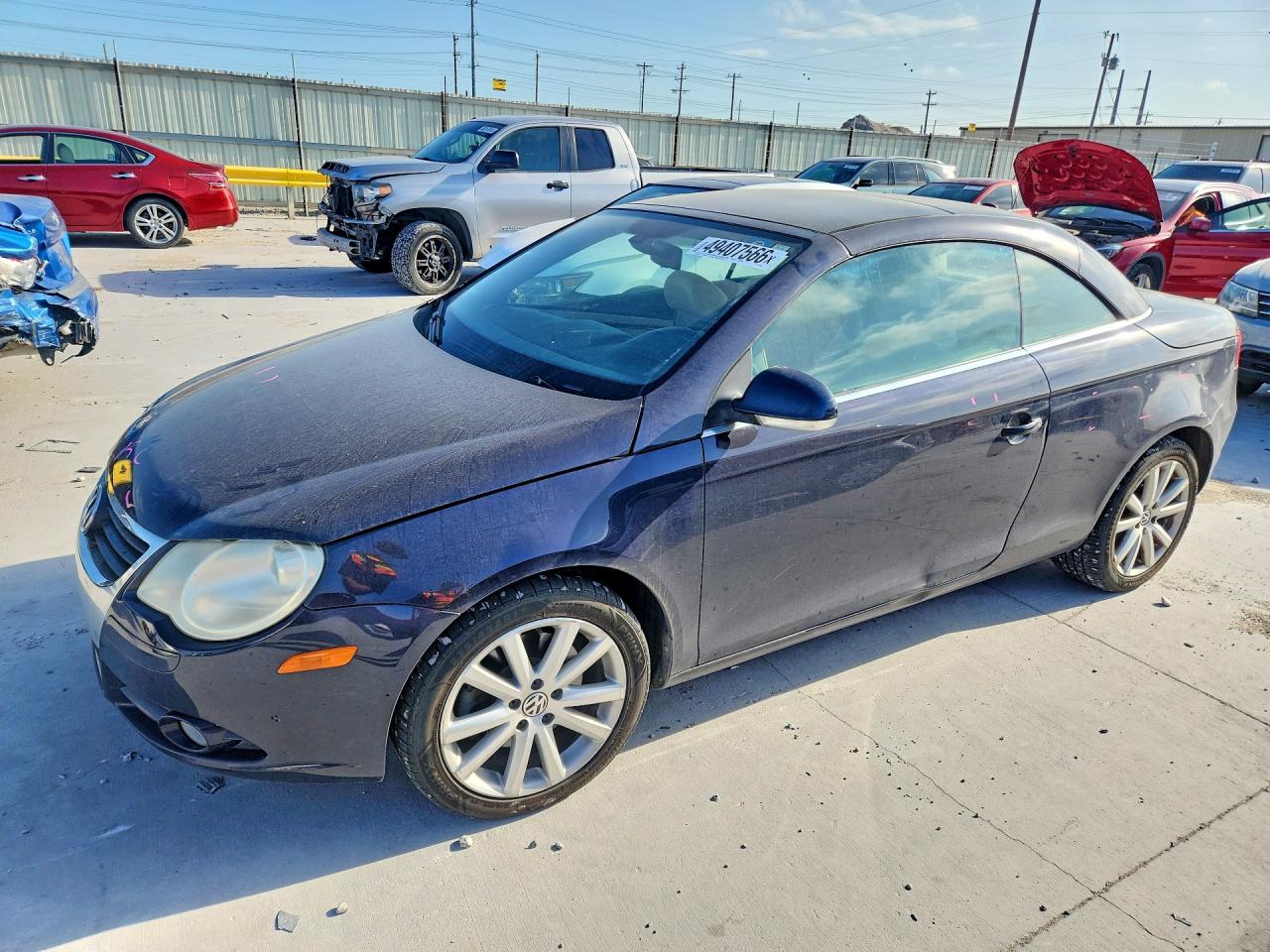 2007 Volkswagen Eos 2.0t Luxury Blue vin: WVWFA71F97V002006
