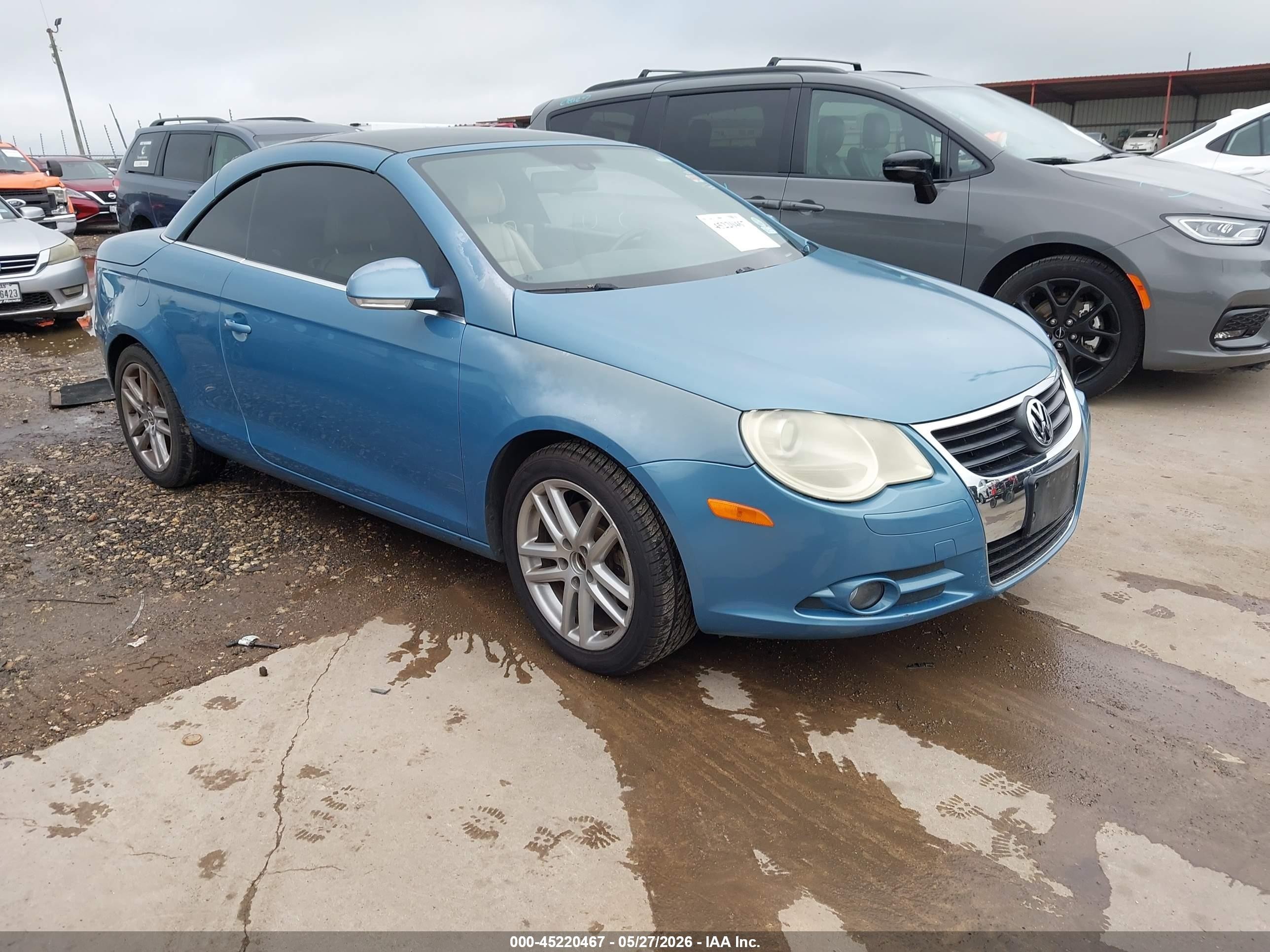 2008 Volkswagen Eos Lux Blue vin: WVWFA71F98V001925