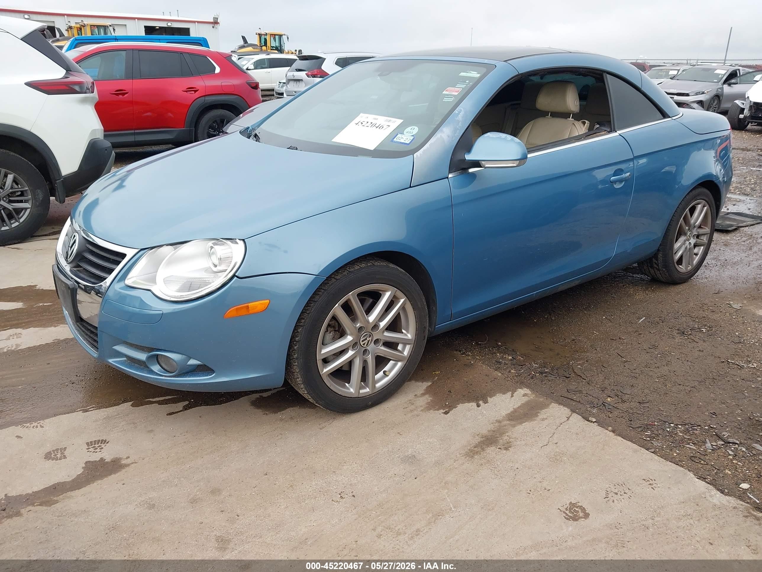2008 Volkswagen Eos Lux Blue vin: WVWFA71F98V001925