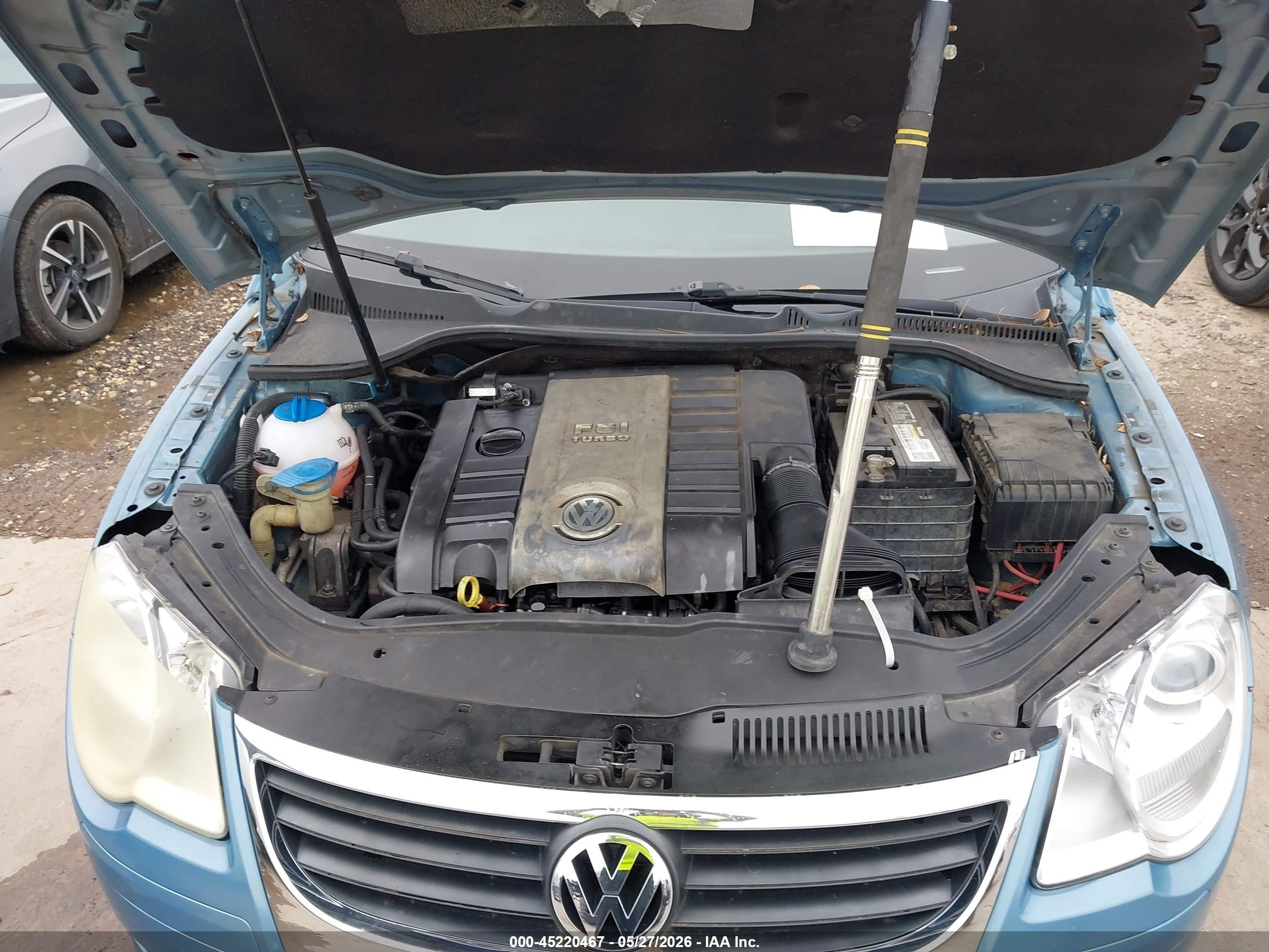 2008 Volkswagen Eos Lux Blue vin: WVWFA71F98V001925