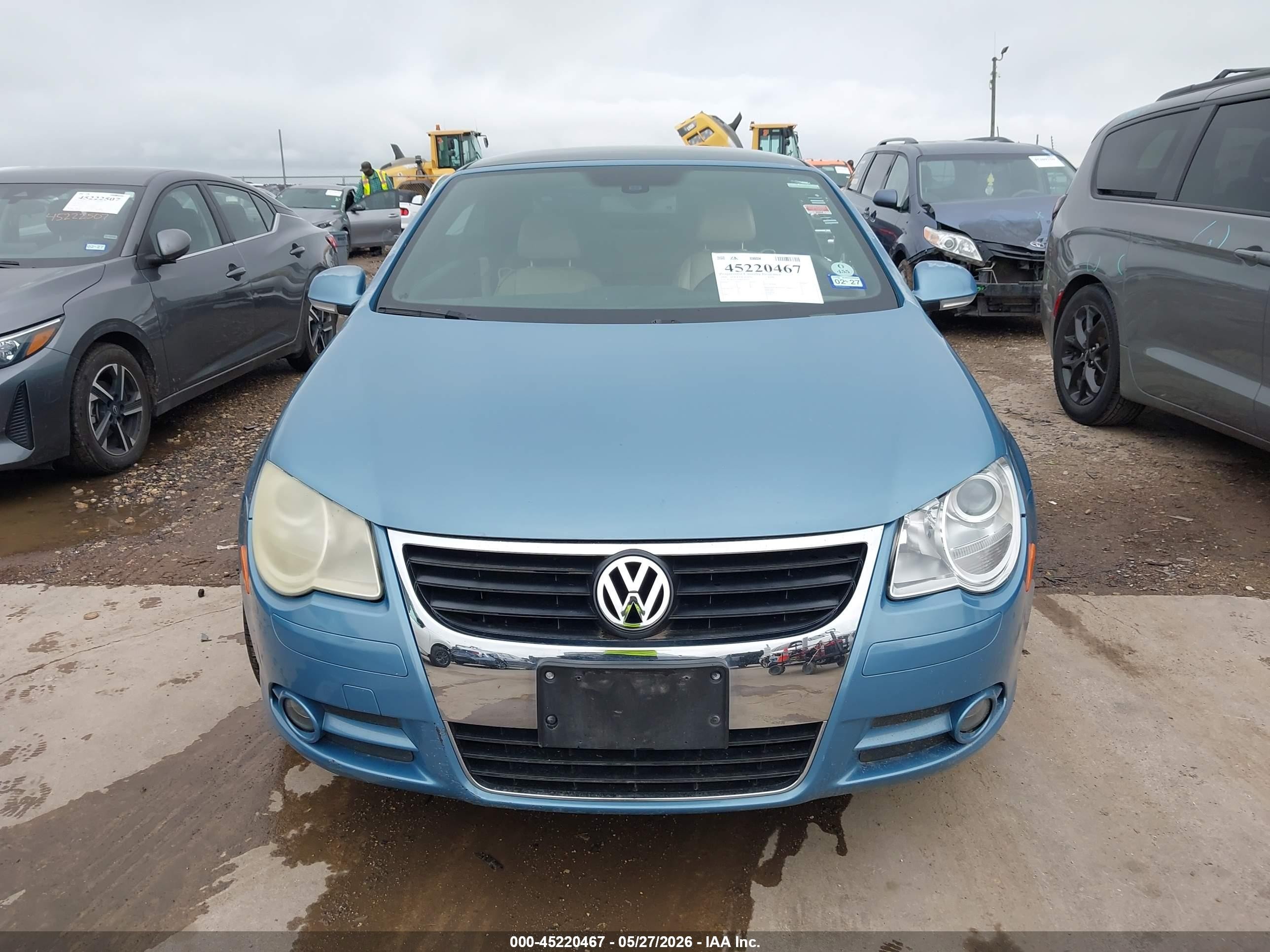 2008 Volkswagen Eos Lux Blue vin: WVWFA71F98V001925